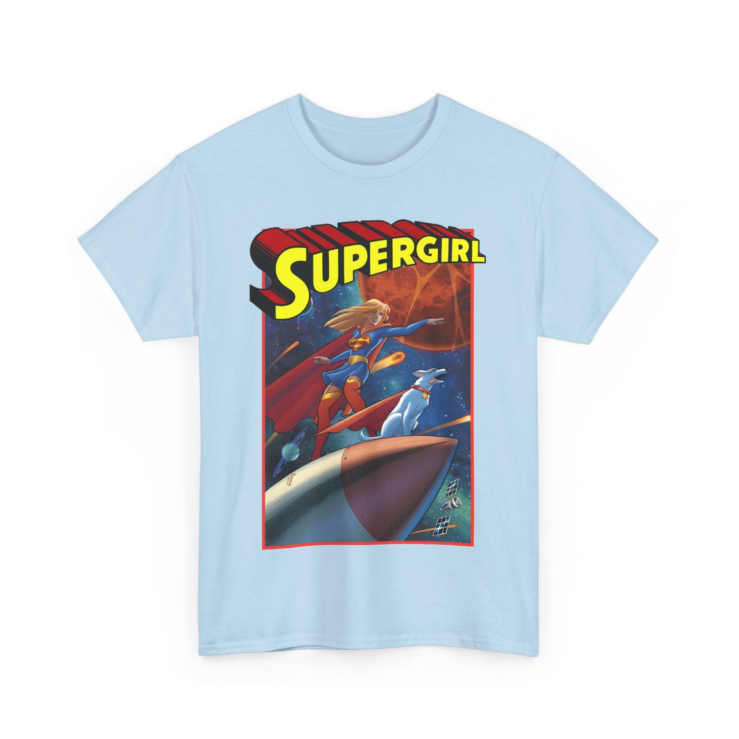 Supergirl & Krypto T-Shirt - Amanda Conner Art - Kara from Krypton - Superman's Pet Superdog - DC Comics