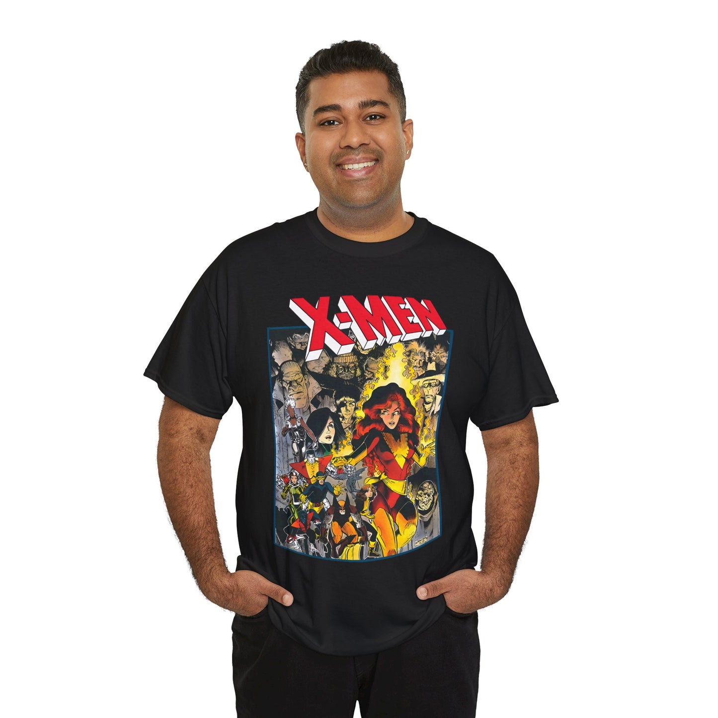 Uncanny X-Men T-Shirt - Arthur Adams Art - Dark Phoenix: From the Ashes Story - Storm, Cyclops, Wolverine, Rogue, Colossus, Nightcrawler - Marvel Comics