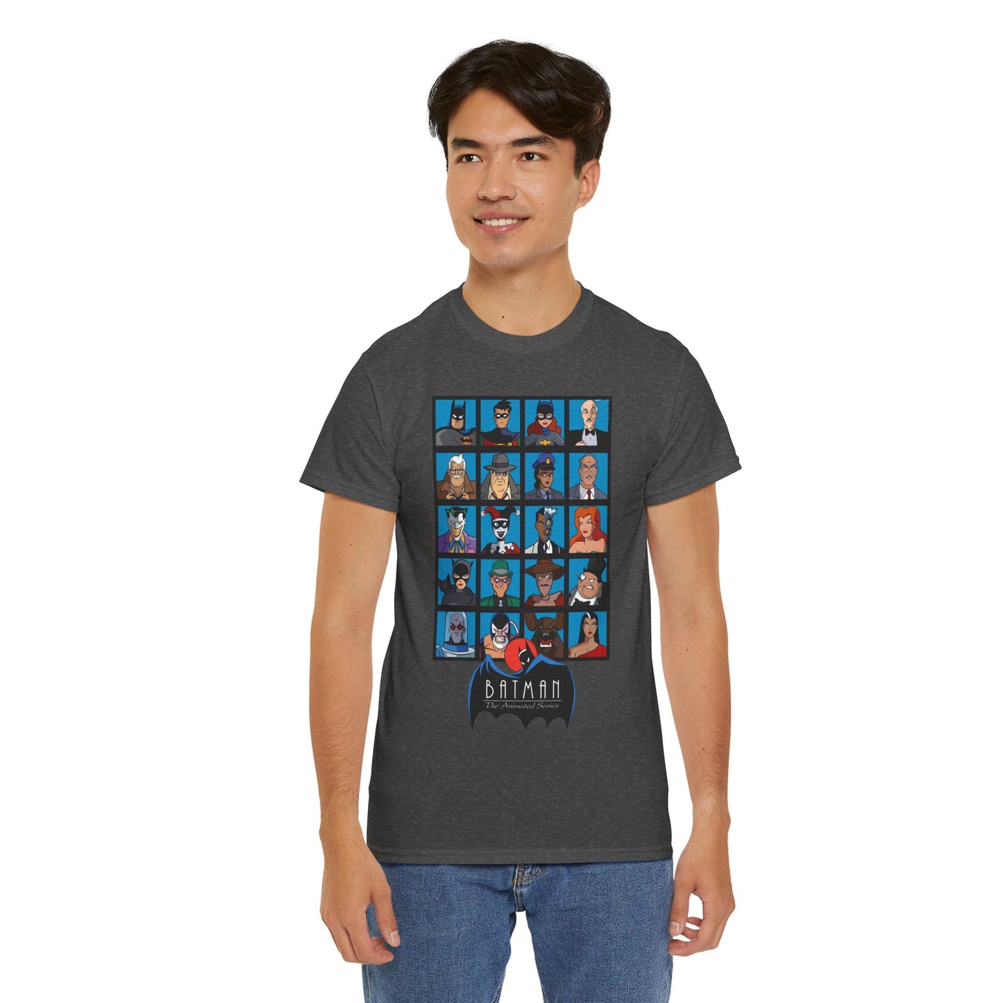 Batman T-Shirt - Animated Series - Harley Quinn, Batgirl, Joker, Bane, Robin, Two-Face, Catwoman, Riddler - Classic TV Cartoon Series