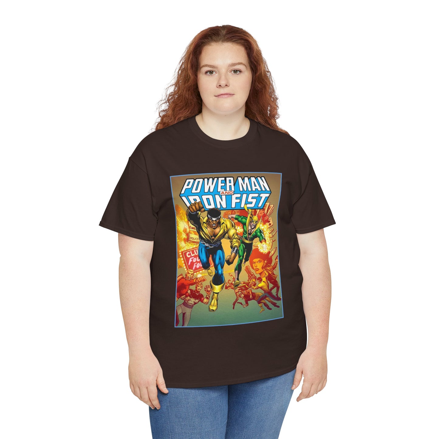 Power Man & Iron Fist T-Shirt - Luke Cage & Danny Rand - Popular Marvel Comics 1970s Series - Heroes for Hire - Great Retro Art