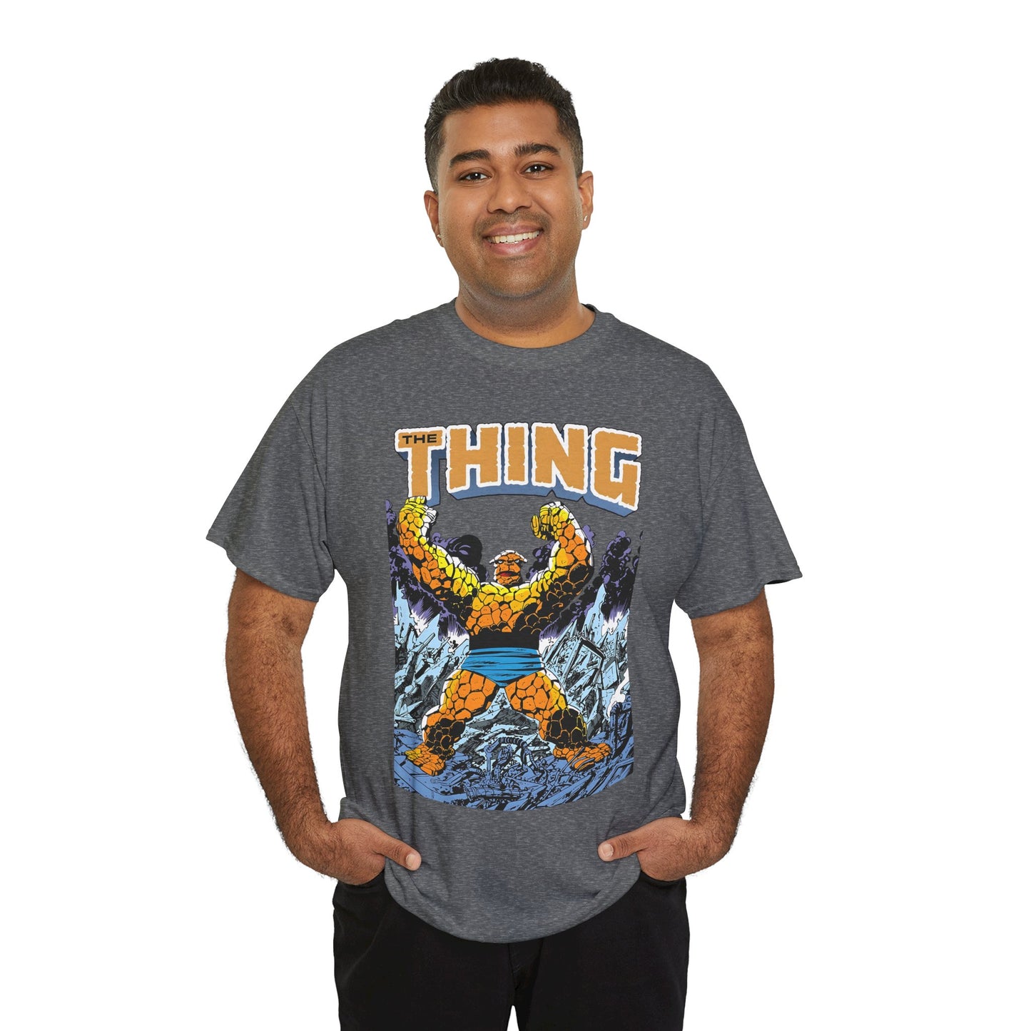 The Thing T-Shirt - John Byrne Art - Member of the Fantastic Four - Marvel Comics 1980s - Ben Grimm