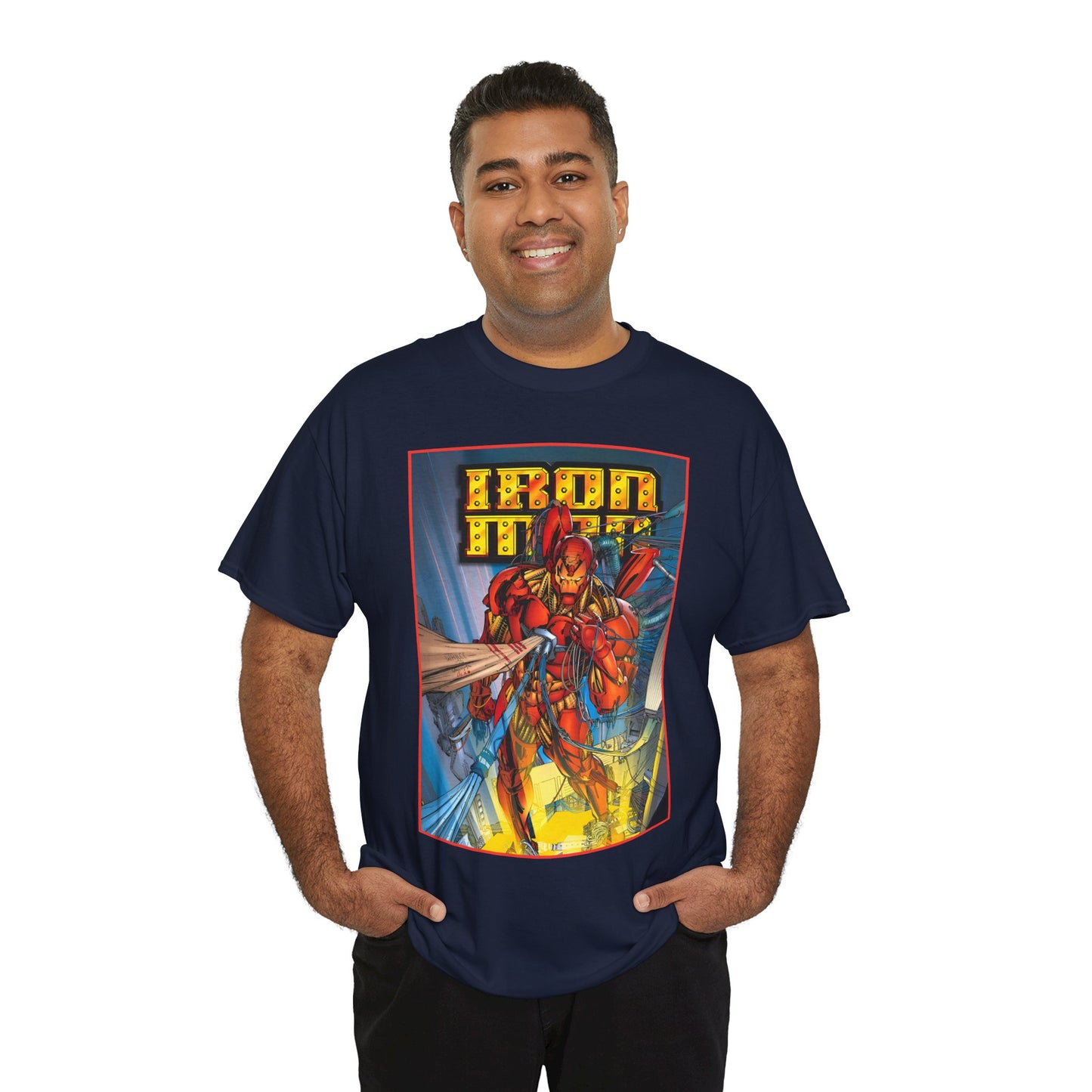 Iron Man T-Shirt - Heroes Reborn Whilce Portacio Art - Popular Marvel Comics Series - Tony Stark