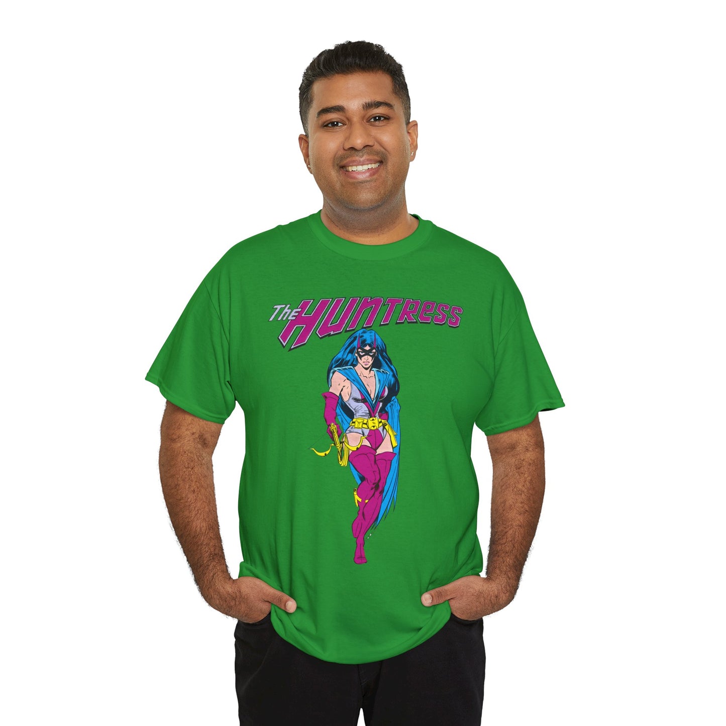Huntress T-Shirt - Joe Staton Art - Helena Wayne, Daughter of Earth 2 Batman & Catwoman - Pre-Crisis JSA Member - DC Comics