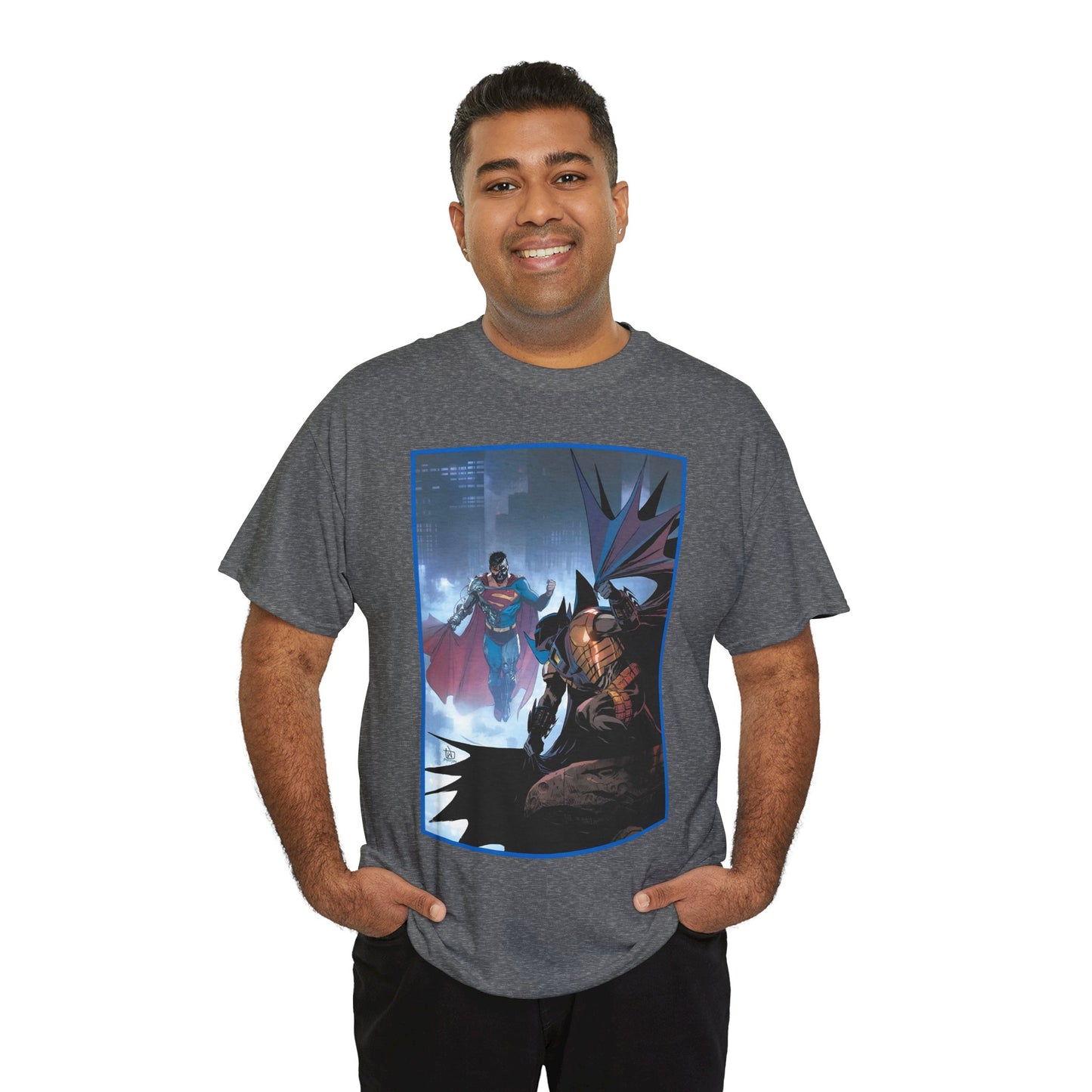 Cyborg Superman Vs Azrael Batman T-Shirt - Lee Weeks Art - Reign of the Superman, Knightfall - World's Finest Variant Cover Art - DC Comics