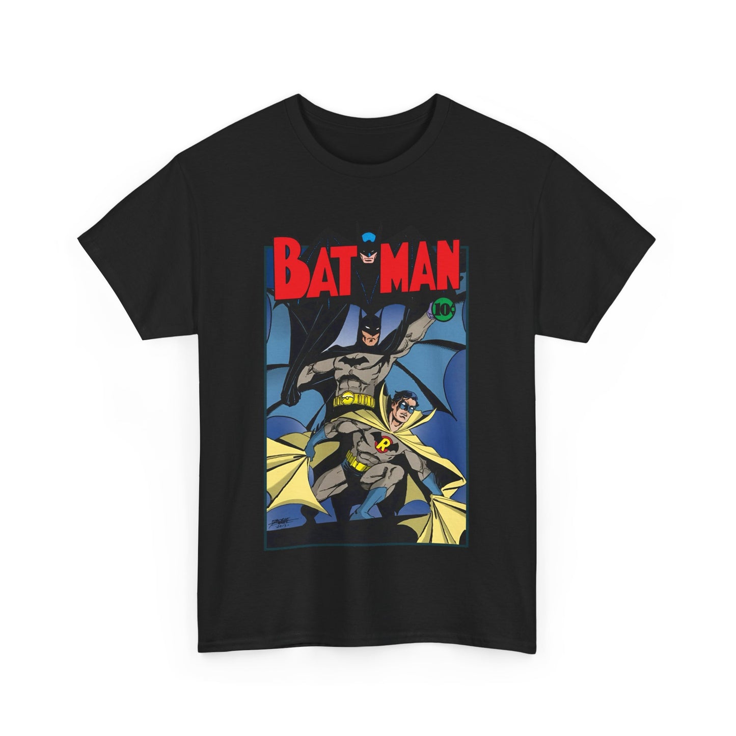 Batman & Robin T-Shirt - George Perez Art - Earth 2 - DC Comics - Golden Age JSA - Bruce Wayne & Dick Grayson