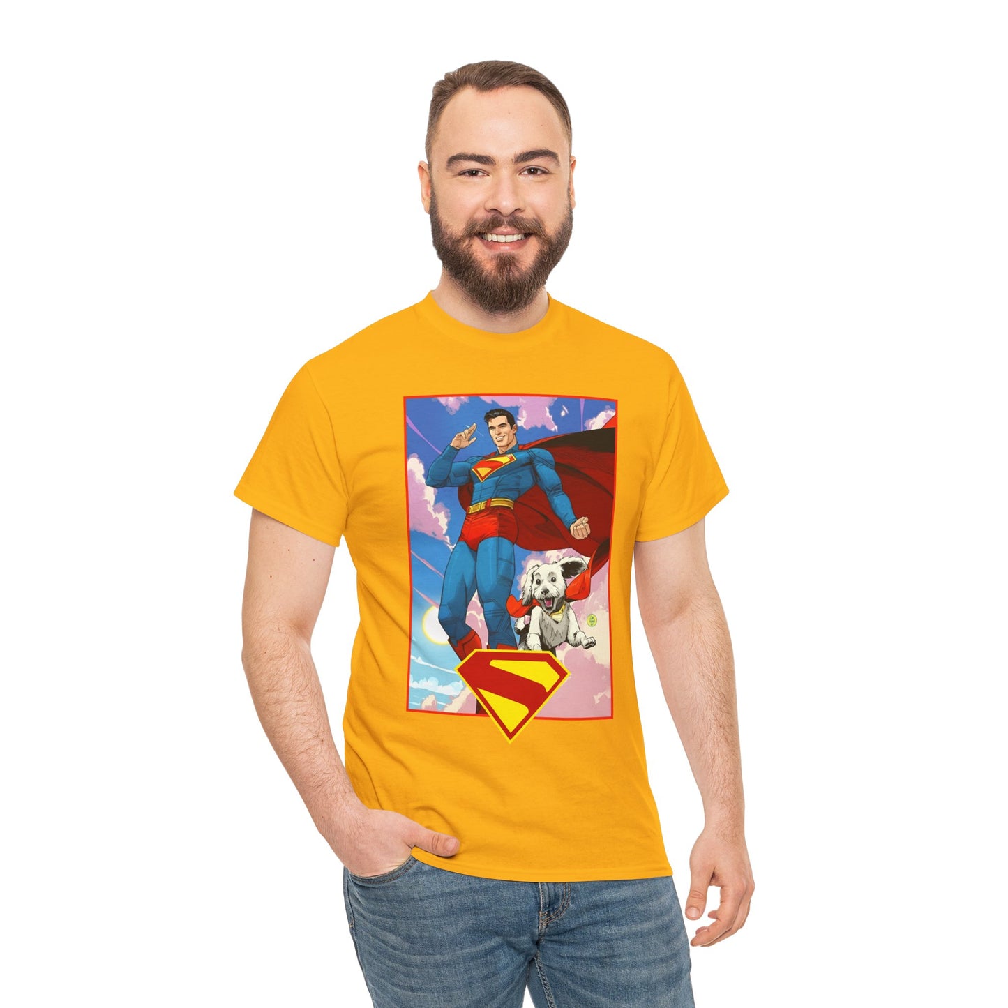 Superman & Krypto T-Shirt - DC Comics - New James Gunn Movie 2025 - Dan Mora Art - Man of Steel