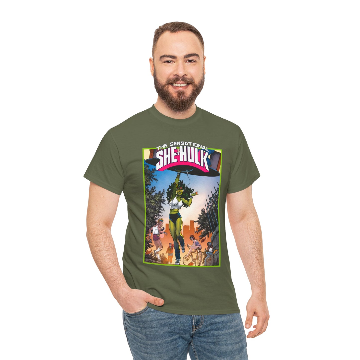 Sensational She-Hulk T-Shirt -John Byrne Poster Art - Jennifer Walters, Hulk's Cousin - Marvel Comics