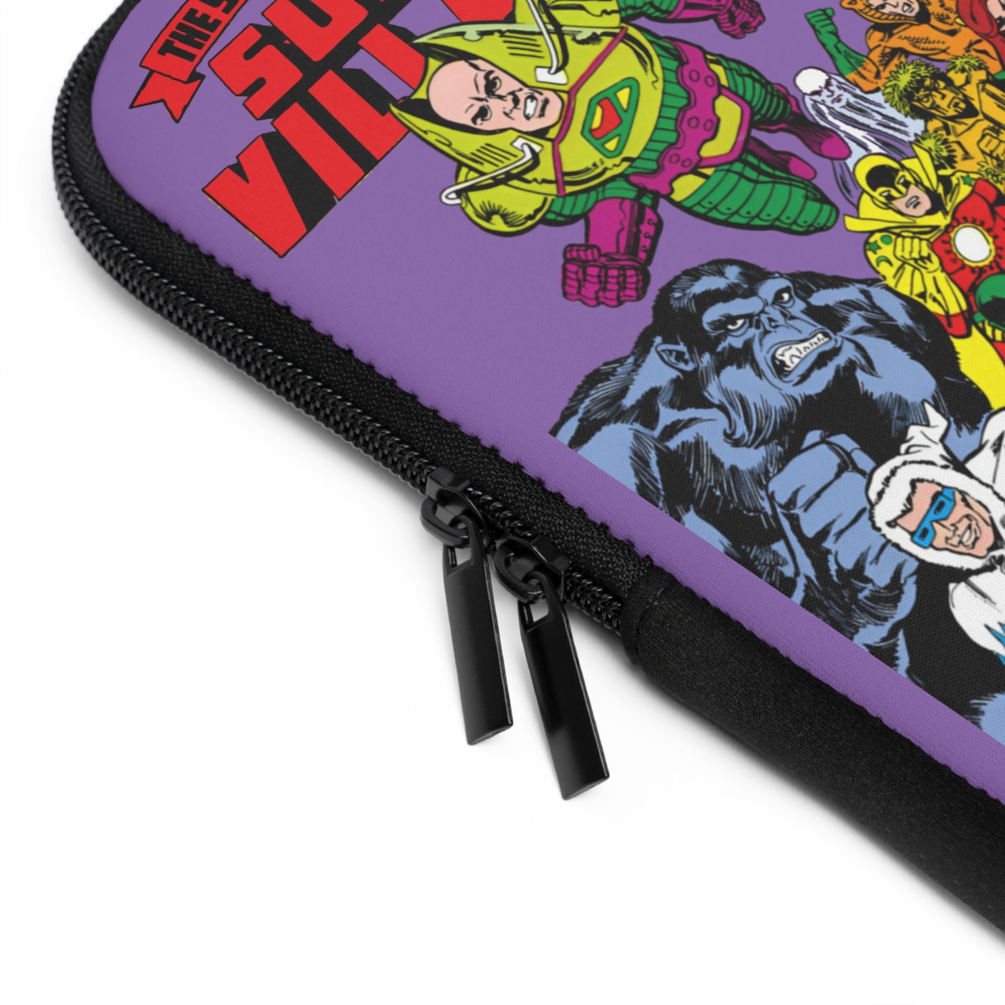 Secret Society of Super-Villains Laptop Sleeve (15" or 17") - Captain Cold, Grodd, Darkseid, Lex Luthor, Cheetah, Poison Ivy, Bizarro - DC Comics
