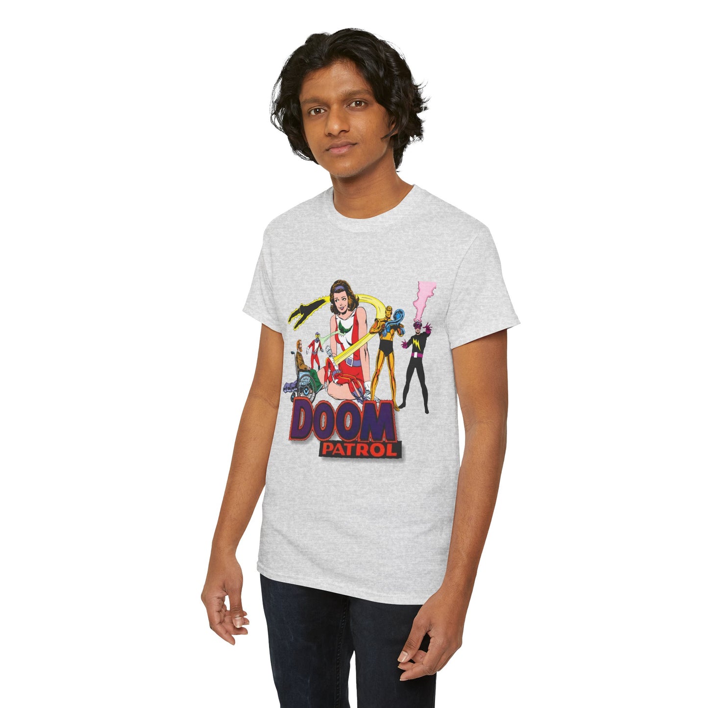Doom Patrol T-Shirt - John Byrne Art - DC Comics Who's Who Art - Beast Boy, Robotman, Mento, Elasti-Girl, Negative Man, The Chief