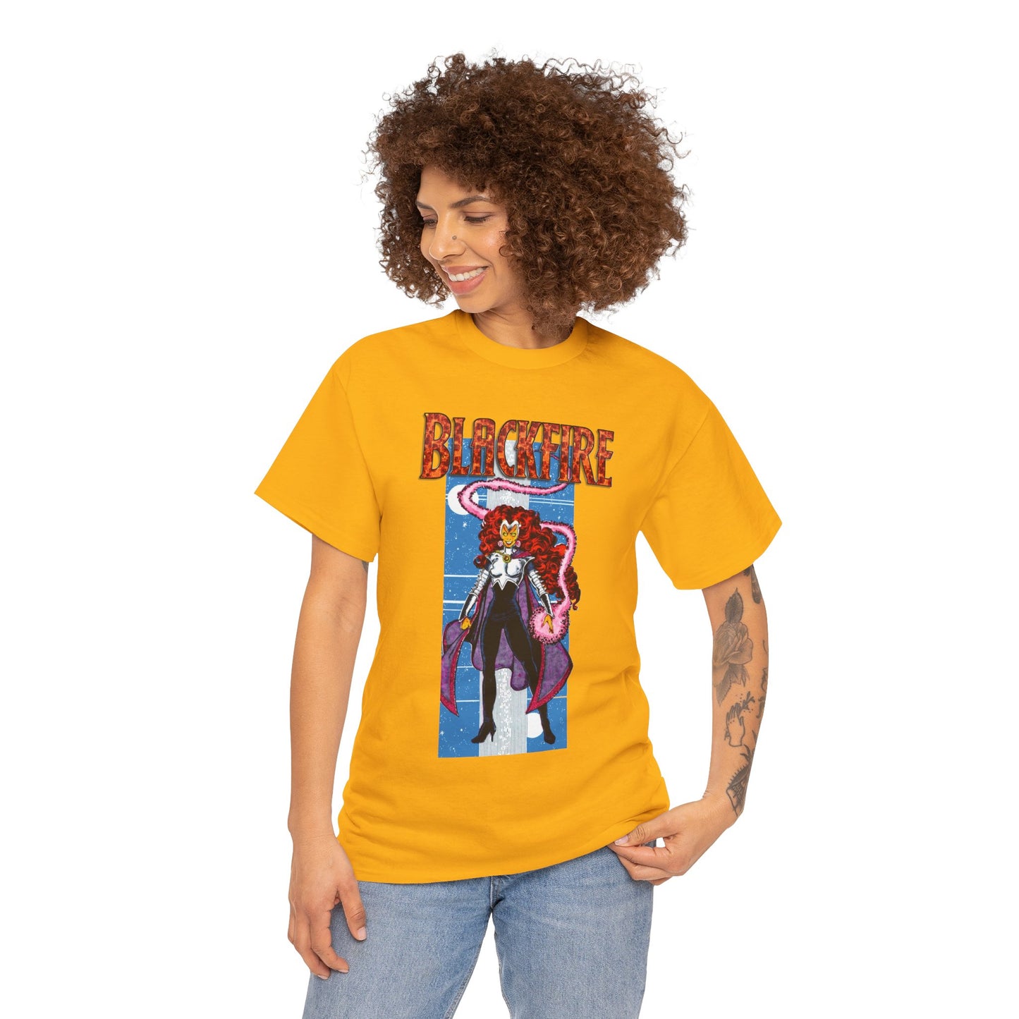 Blackfire T-Shirt - George Perez Art - New Teen Titans Enemy, Starfire's Evil Sister - From Tamaran - DC Comics