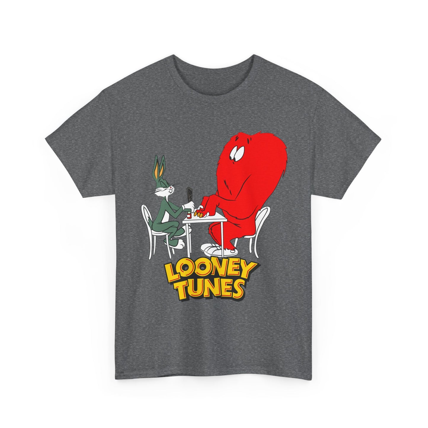 Bugs Bunny & Gossamer T-Shirt - Looney Tunes Cartoon - Popular Halloween Monster Getting a Manicure - Funny, Humorous Image