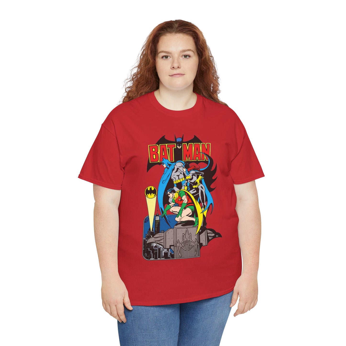 Batman, Robin & Batgirl T-Shirt - José Luis García-López Art - DC Comics Style Guide - 1970s Retro Art - Gotham City - Bat Signal