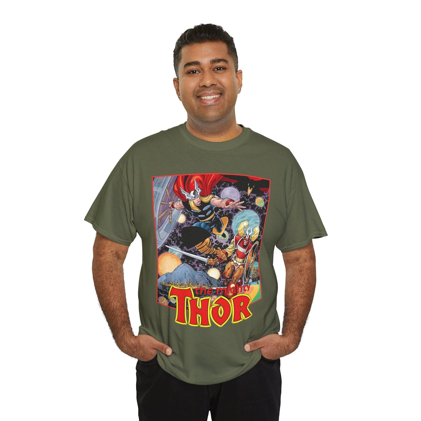 Mighty Thor T-Shirt - Walt Simonson Art - Odin, Asgard - 1980s Series - Marvel Comics
