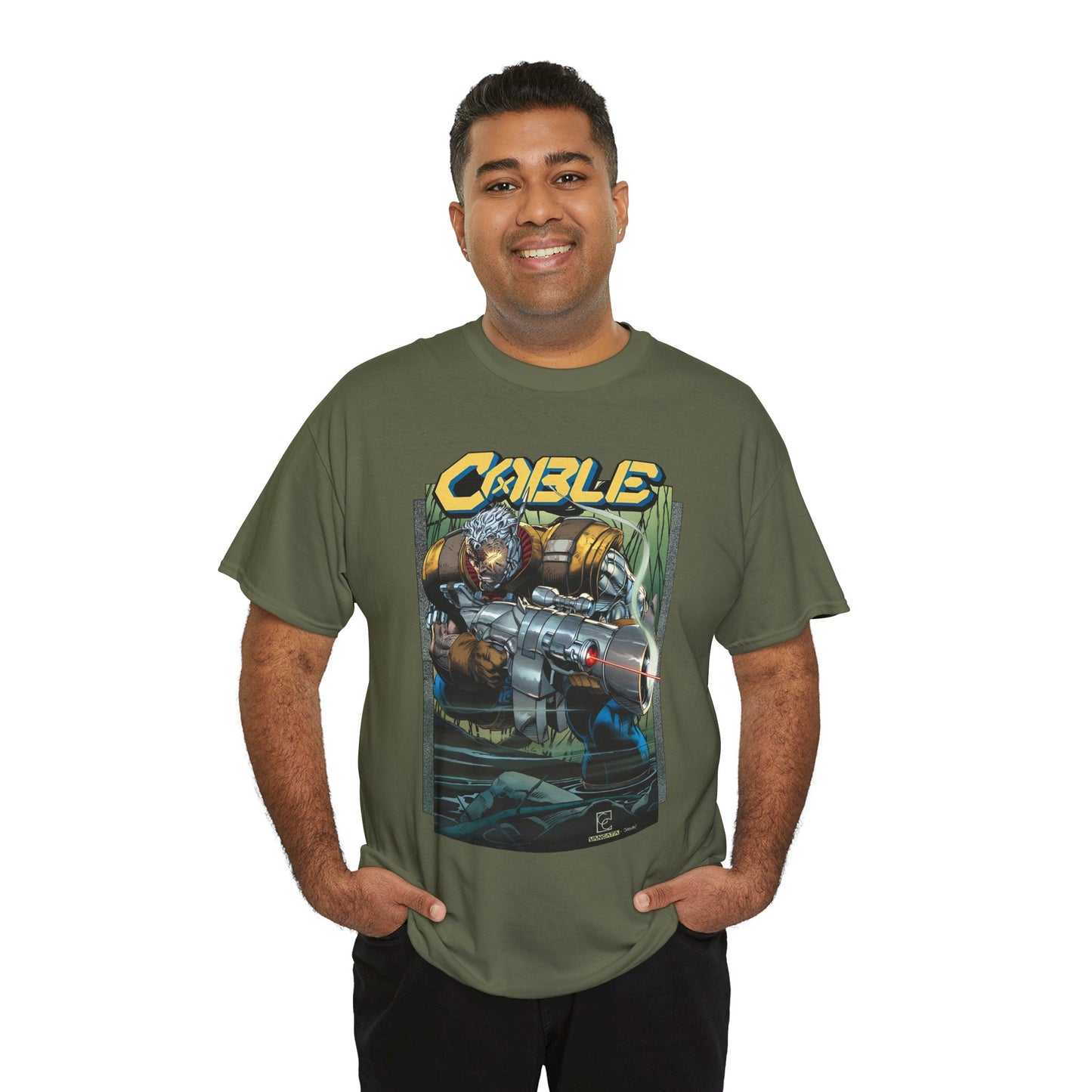 Cable T-Shirt - Greg Capullo Art - X-Force Leader, Mutant Fighter - Nathan Summers - Marvel Comics