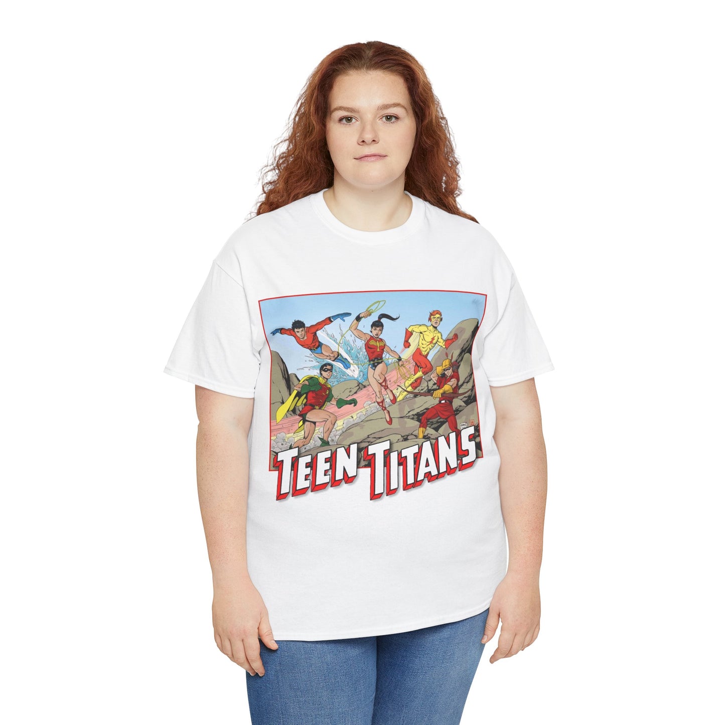 Teen Titans T-Shirt - Tom Grummett Art - Robin, Wonder Girl, Kid Flash, Speedy, Aqualad - DC Comics