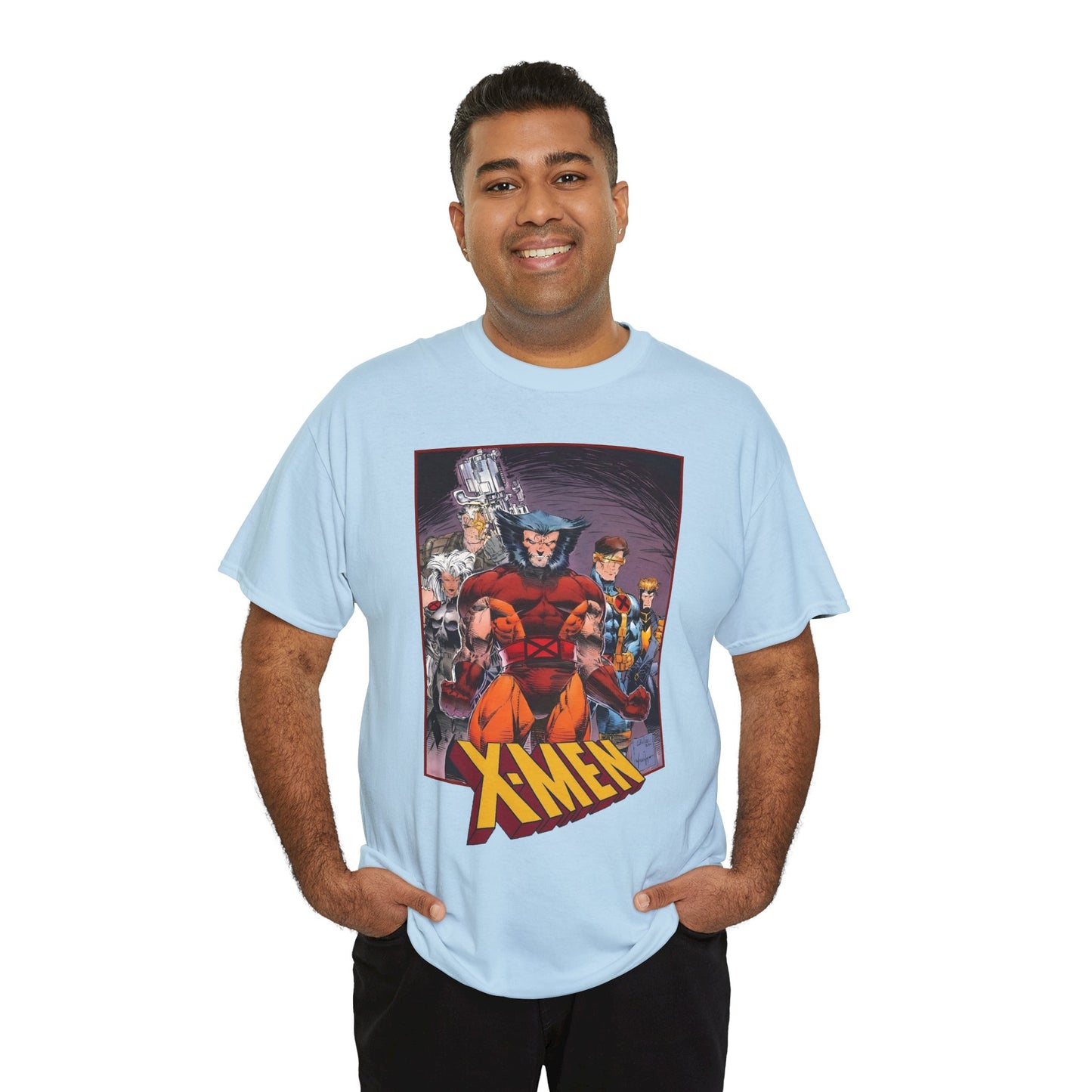 X-Men T-Shirt - While Portacio Art - Wolverine, Cyclops, Storm, Cable, Havok - Marvel Comics