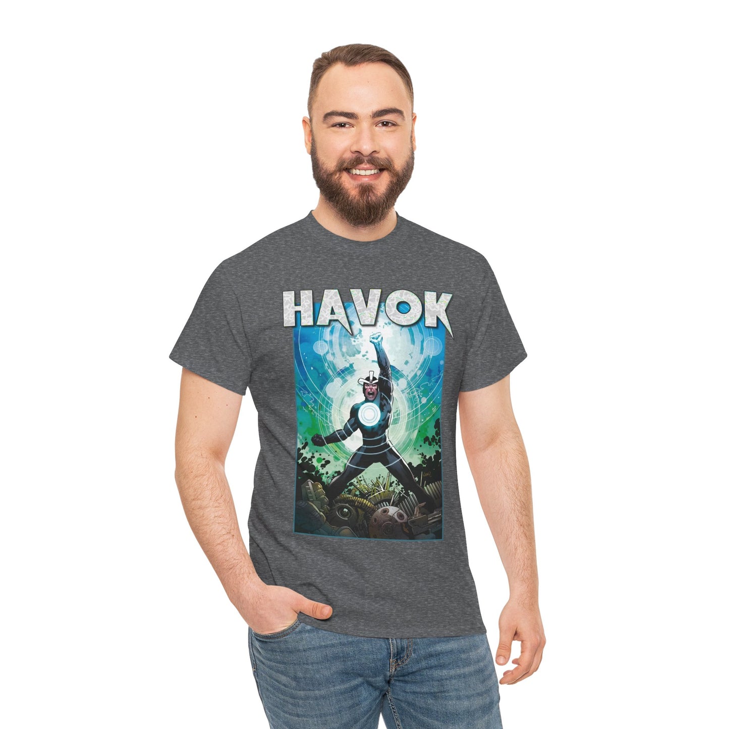Havok T-Shirt - Greg Land Art - Alex Summers - X-Men, X-Factor Member & Leader - Mutant Hero - Brother to Scott Summers, Cyclops - Marvel Comics