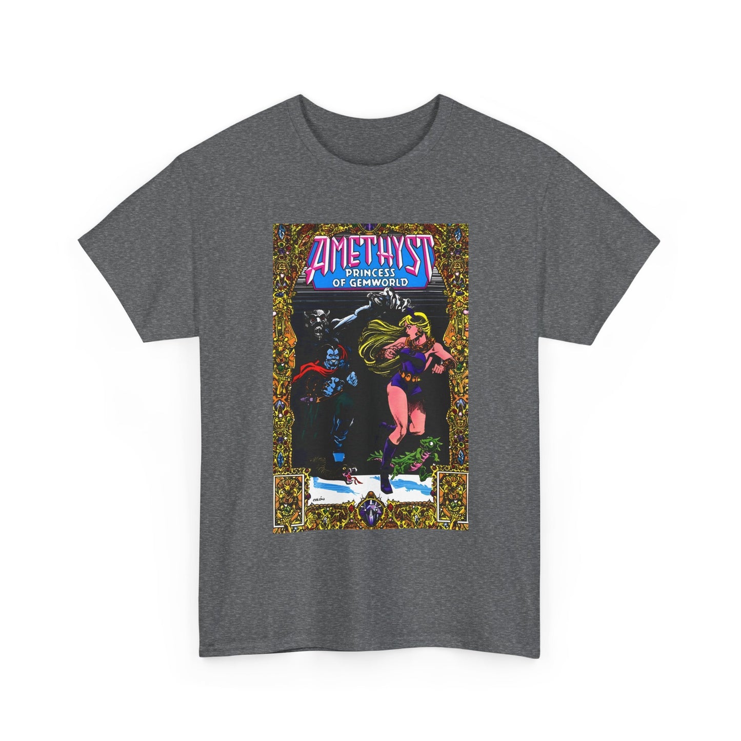 Amethyst Princess of Gemworld T-Shirt - Ernie Colon Art - Bejeweled Cover - Dark Opal - DC Comics