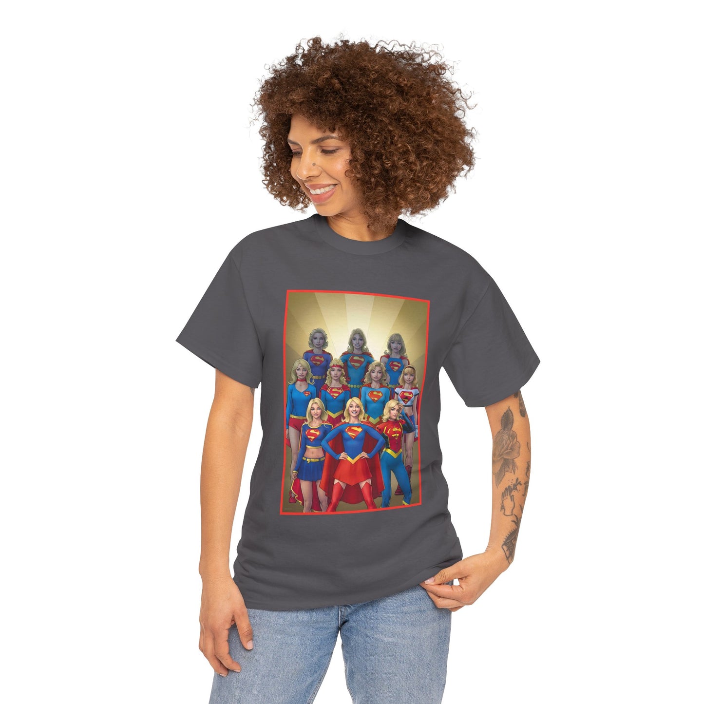 Supergirl Through the Ages T-Shirt - Nicola Scott Art - Kara from Kandor, Superman's Cousin, Linda Danvers - Survivor from Krypton - DC Comics