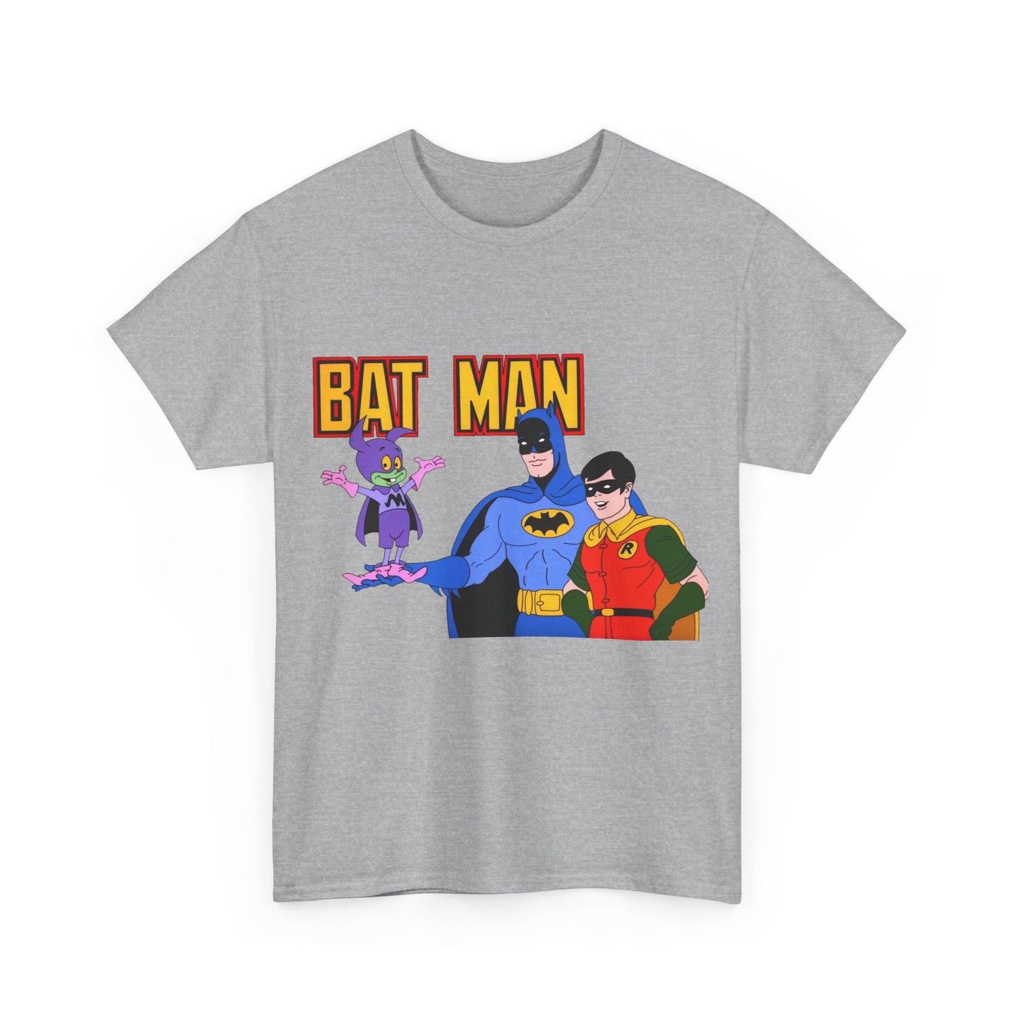 Batman, Robin & Bat-Mite T-Shirt - The New Adventures of Batman - 1970s Filmation DC Cartoon Series - Animated Dark Knight Detective