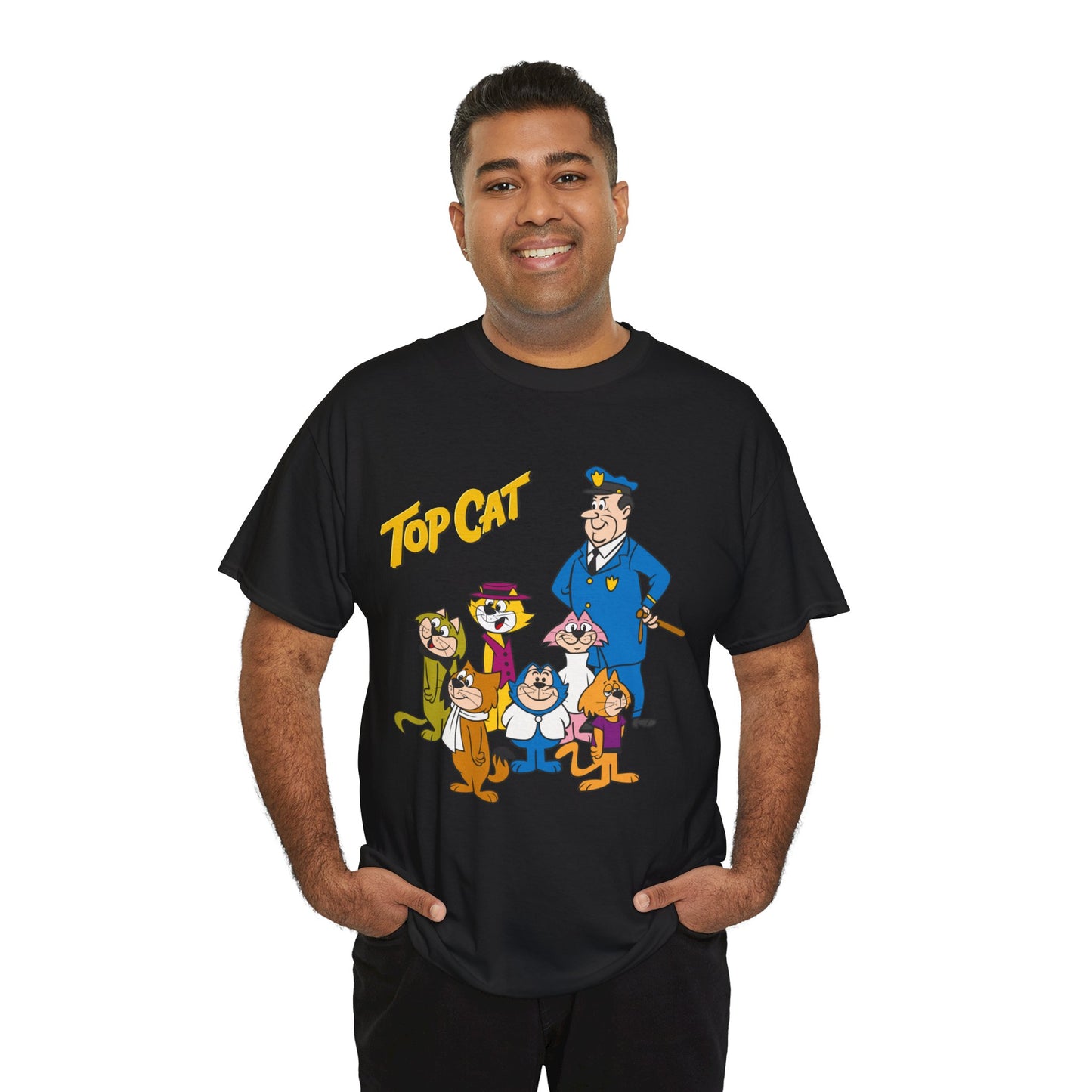 Top Cat & His Gang T-Shirt - Popular Hanna-Barbera 1960s TV Cartoon - Brain, Spook, Benny the Ball