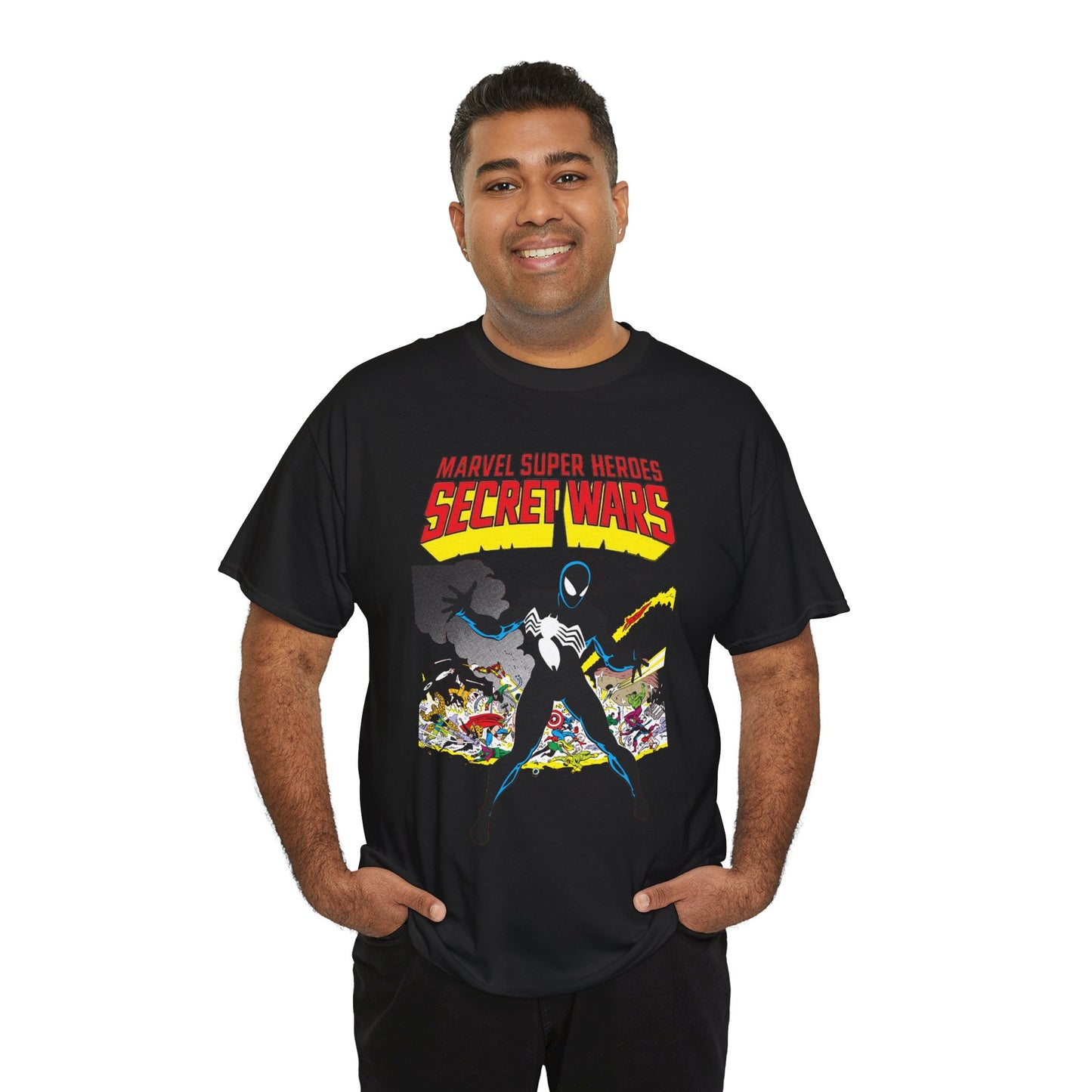 Secret Wars T-Shirt - Classic Marvel Comics Series - Alien Symbiote Spider-Man, 1st Appearance - Future Venom Story