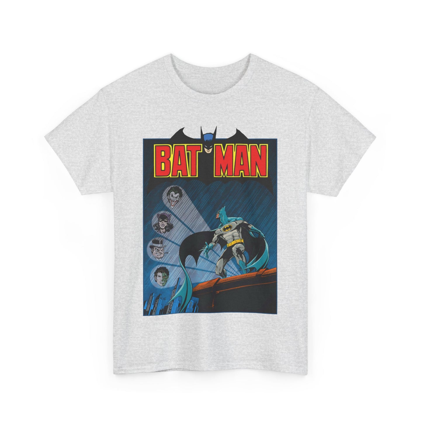 Batman T-Shirt - DC Comics - Catwoman, Joker, Two-Face, Penguin - Bronze Age Art - Gotham City