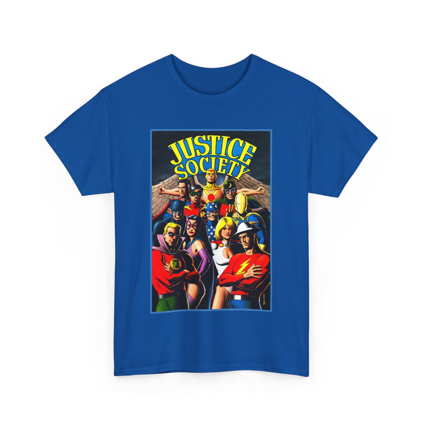 Justice Society T-Shirt - Brian Bolland Art - Dr. Fate, Huntress, Power Girl, Green Lantern, Hawkman, Wildcat - DC Comics - JSA