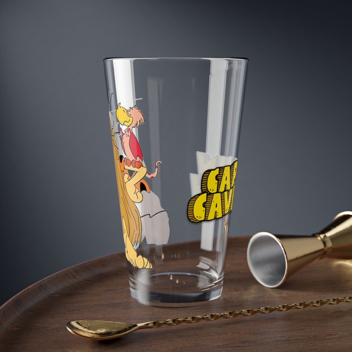 Captain Caveman Pint Glass, 16oz - Hanna-Barbera - Saturday Morning Cartoons - Animated Prehistoric Superhero