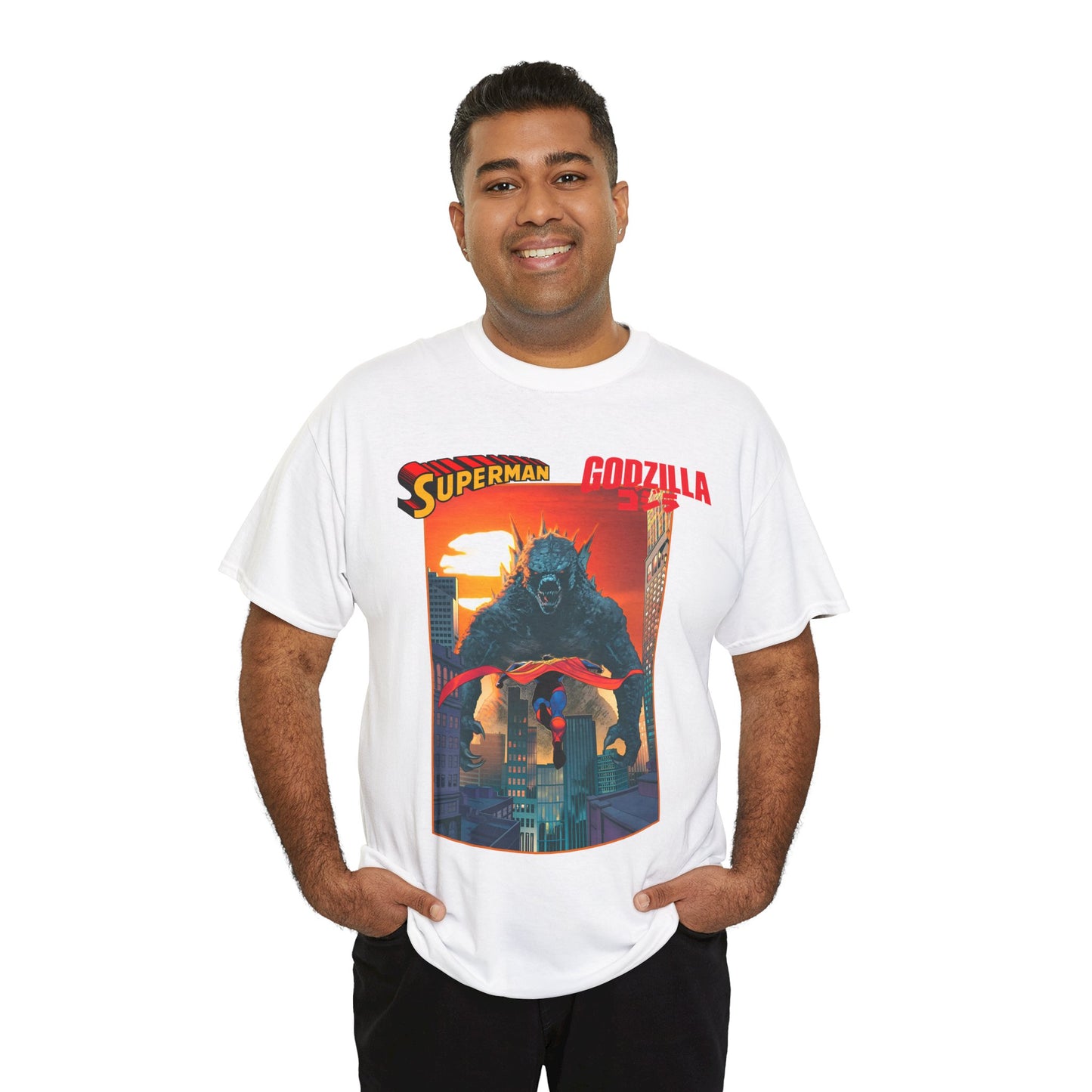 Superman Vs Godzilla T-Shirt - DC Comics - Man of Steel Vs the King of the Monsters