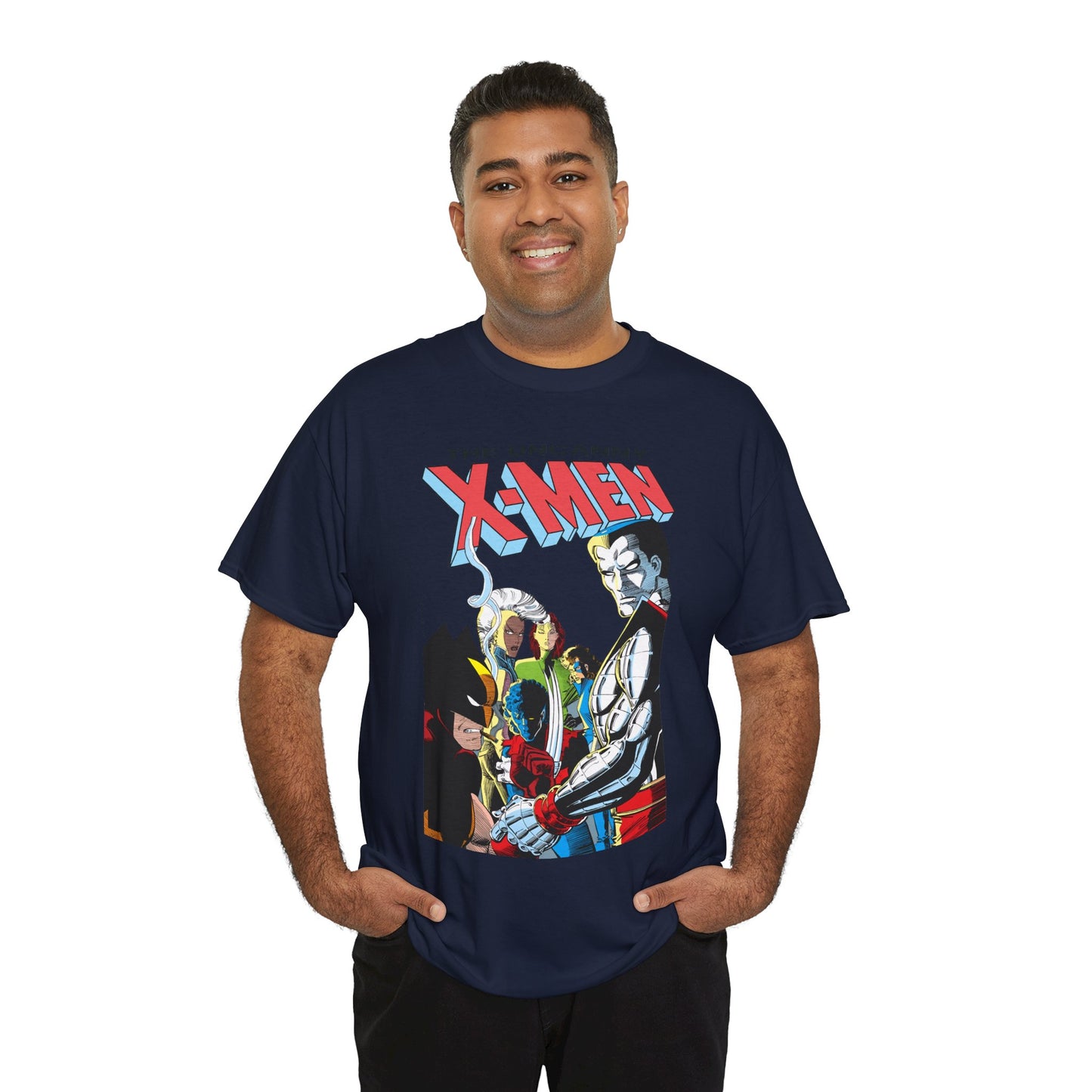Uncanny X-Men T-Shirt - John Romita Jr Art - Storm, Wolverine, Rogue, Nightcrawler, Colossus, Shadowcat - Mutant Massacre - Marvel Comics