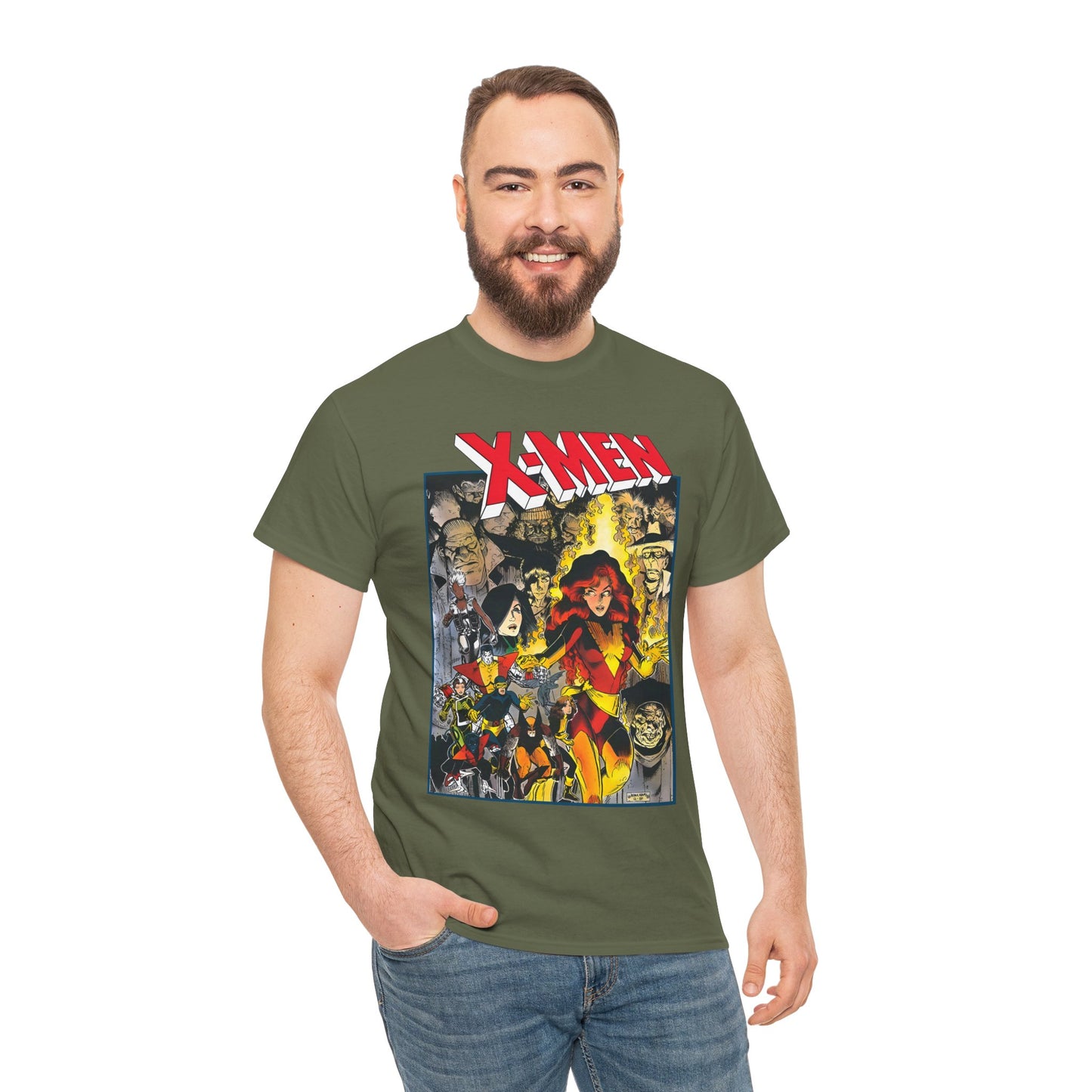 Uncanny X-Men T-Shirt - Arthur Adams Art - Dark Phoenix: From the Ashes Story - Storm, Cyclops, Wolverine, Rogue, Colossus, Nightcrawler - Marvel Comics