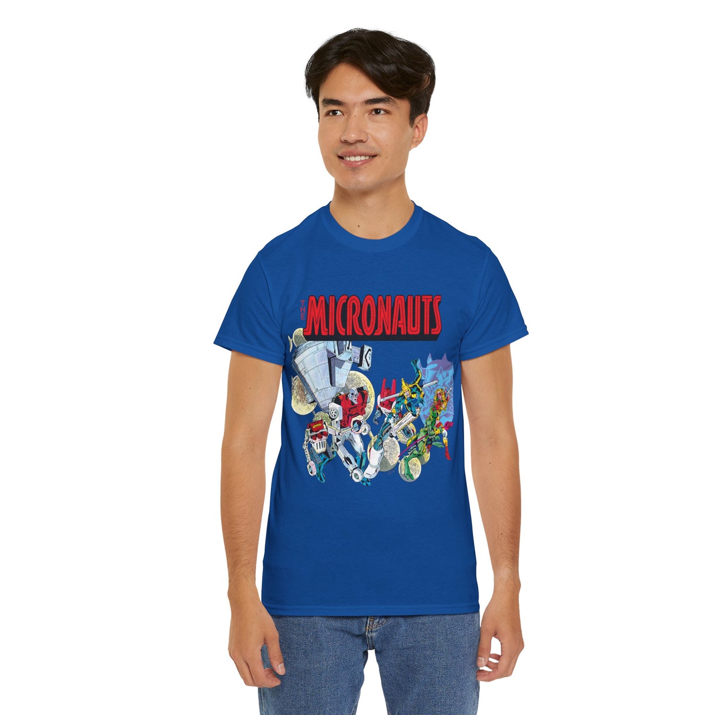 Micronauts T-Shirt - Jackson Guice Art - Arcturus Rann, Biotron, Marionette, Acroyear, Bug - Marvel Comics