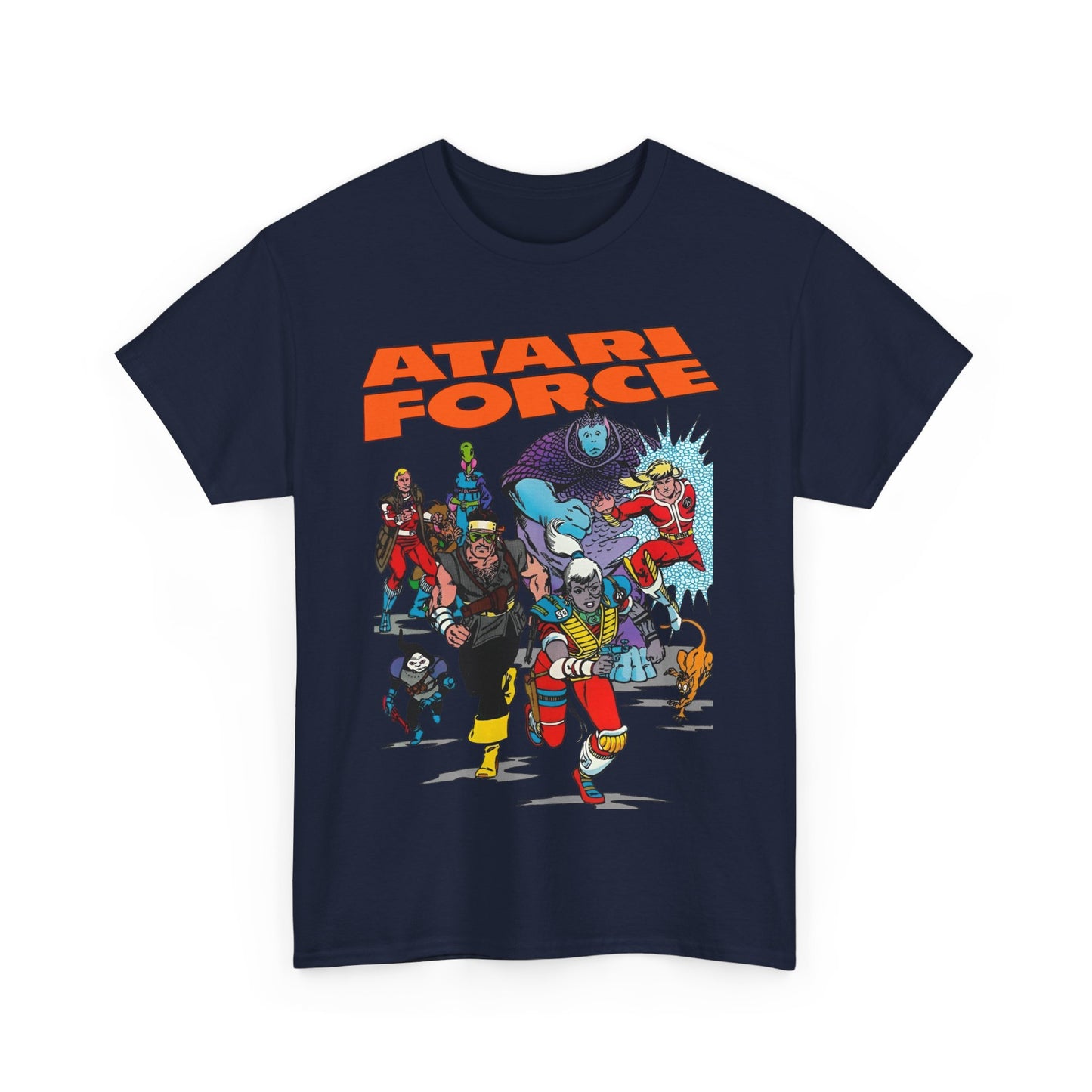 Atari Force T-Shirt - Marshall Rogers & John Byrne Art - Martin Champion, Christopher "Tempest" Champion, "Dart" Bia O'Rourke-Singh, Hukka, Morphea, Babe, Pakrat, Blackjak, Taz - DC Comics