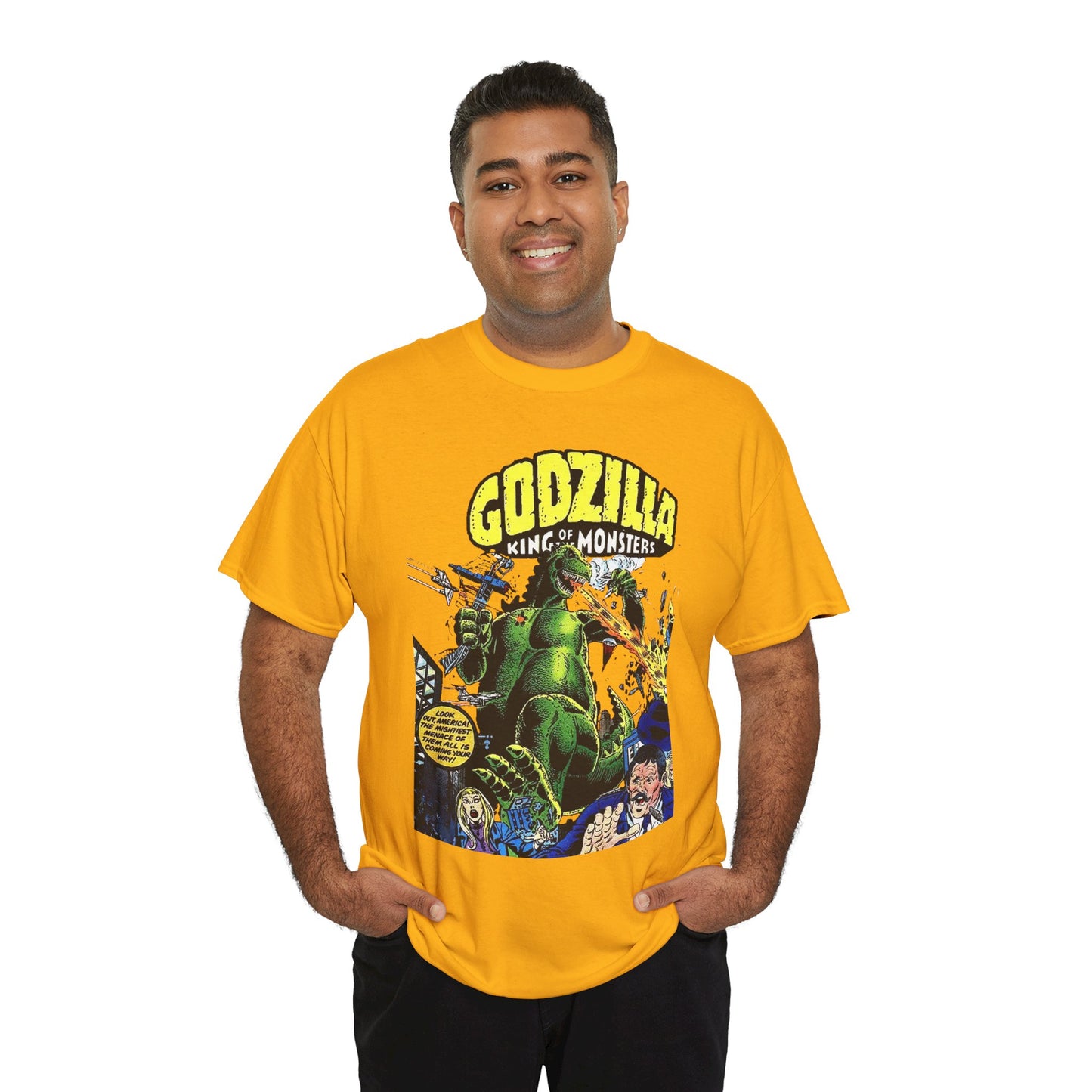 Godzilla T-Shirt - King of the Monsters - 1970s Comic Series - Marvel Comics - Bronze Age Monster Comic