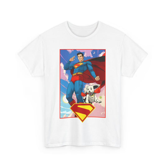 Superman & Krypto T-Shirt - DC Comics - New James Gunn Movie 2025 - Dan Mora Art - Man of Steel