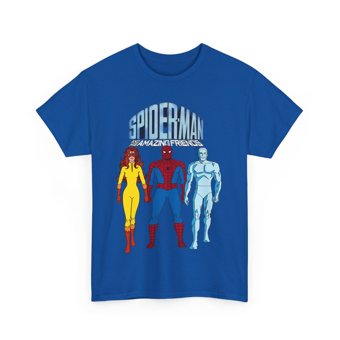 Spider-Man & His Amazing Friends T-Shirt - Spidey, Firestar, Iceman - Popular 1980s Marvel TV Cartoon - Marvel Comics
