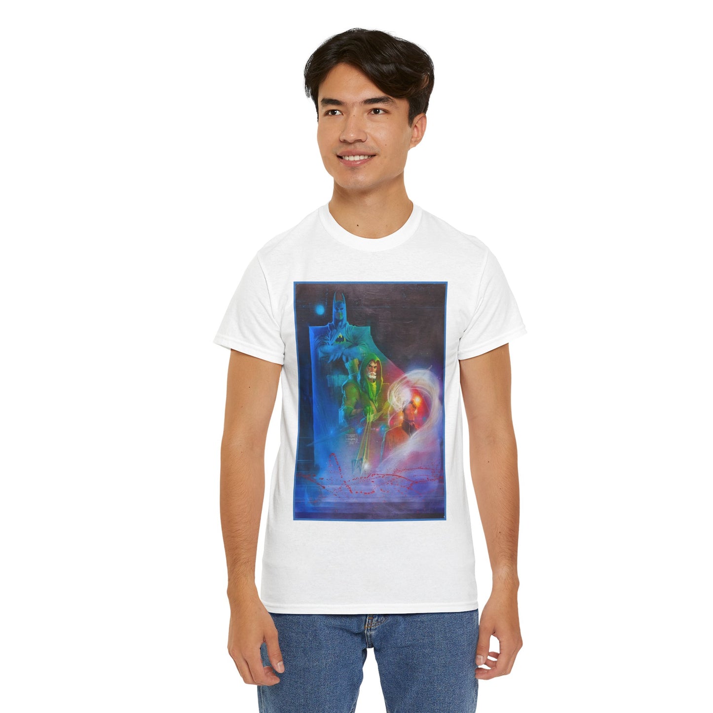 Batman, Green Arrow, Question T-Shirt - Denys Cowan & Bill Sienkiewicz Art - DC Comics - Gotham City