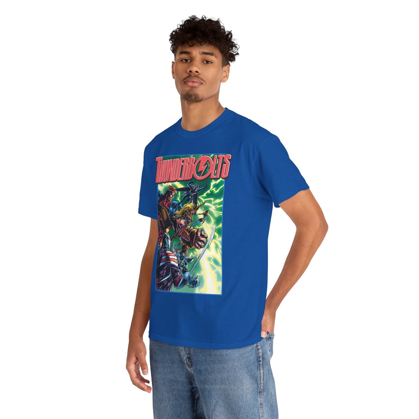 Thunderbolts T-Shirt - Amazing Mark Bagley Art - Citizen V, MACH-1, Atlas, Songbird, Fixer, Techno - Marvel Comics Characters - Avengers Connection