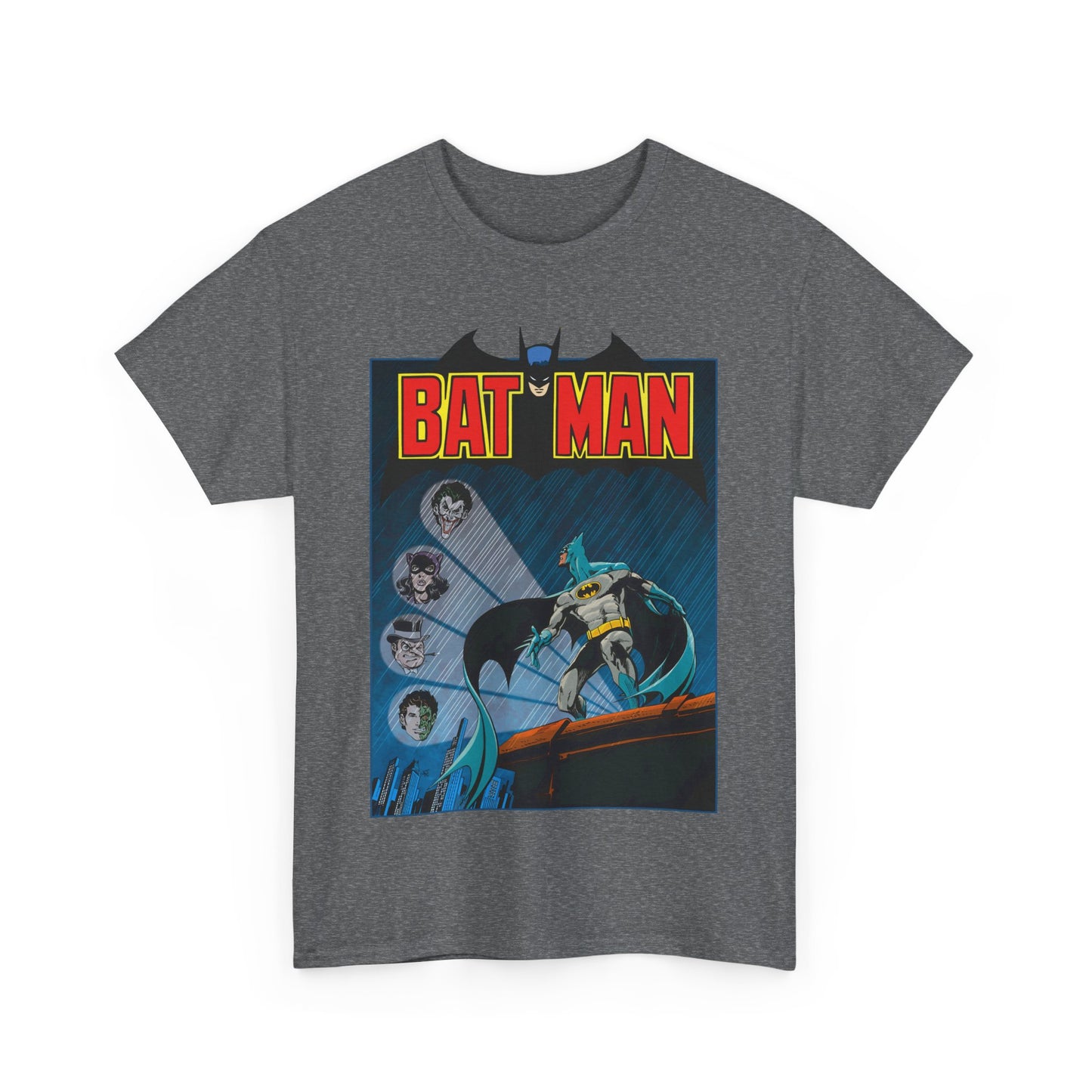 Batman T-Shirt - DC Comics - Catwoman, Joker, Two-Face, Penguin - Bronze Age Art - Gotham City