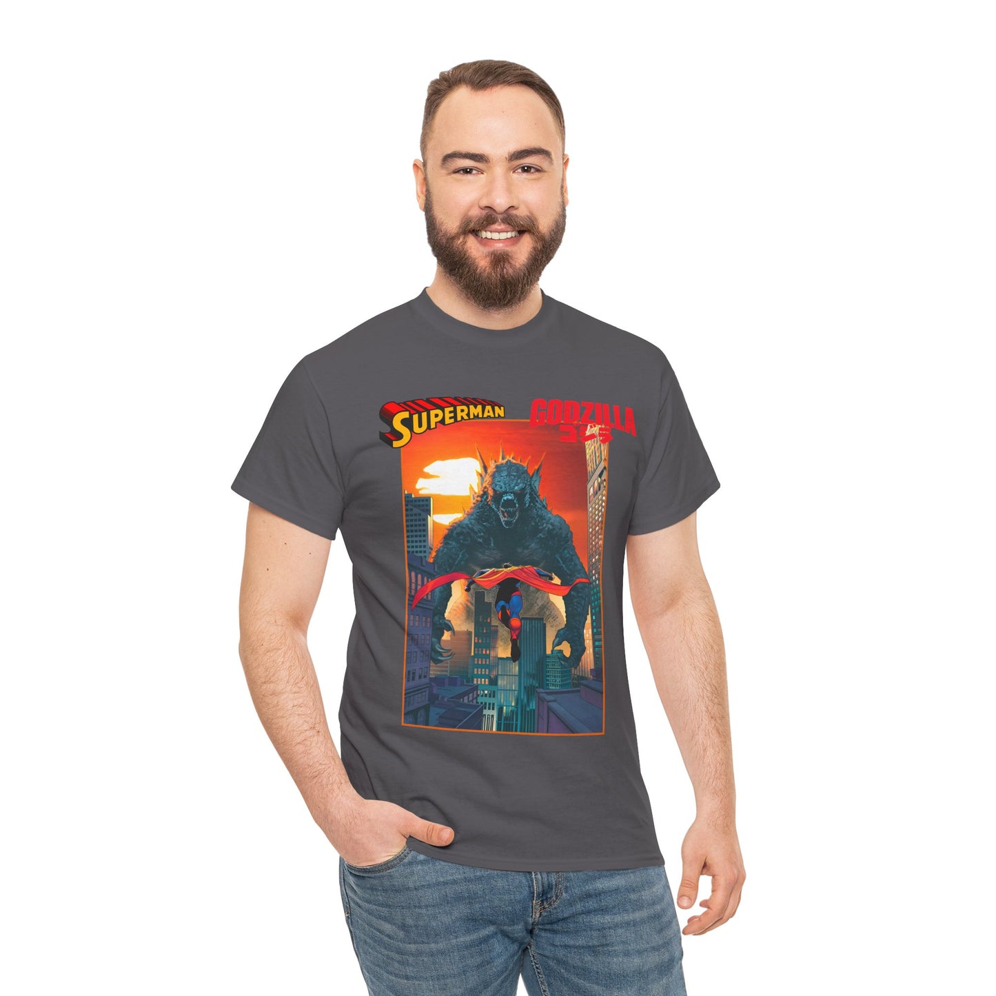 Superman Vs Godzilla T-Shirt - DC Comics - Man of Steel Vs the King of the Monsters