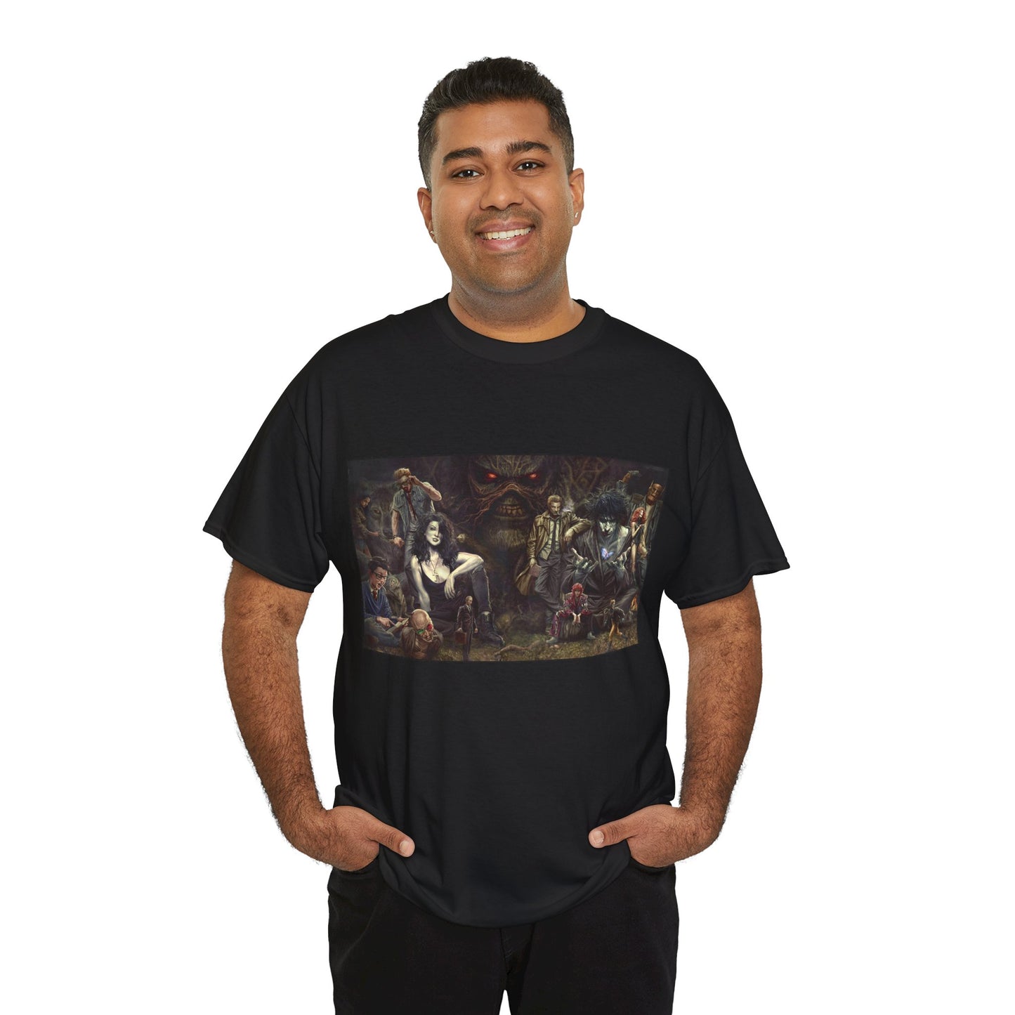 Vertigo Poster T-Shirt - Lee Bermejo Art - Swamp Thing, Sandman, Death, Spider Jerusalem, Shade - DC Comics