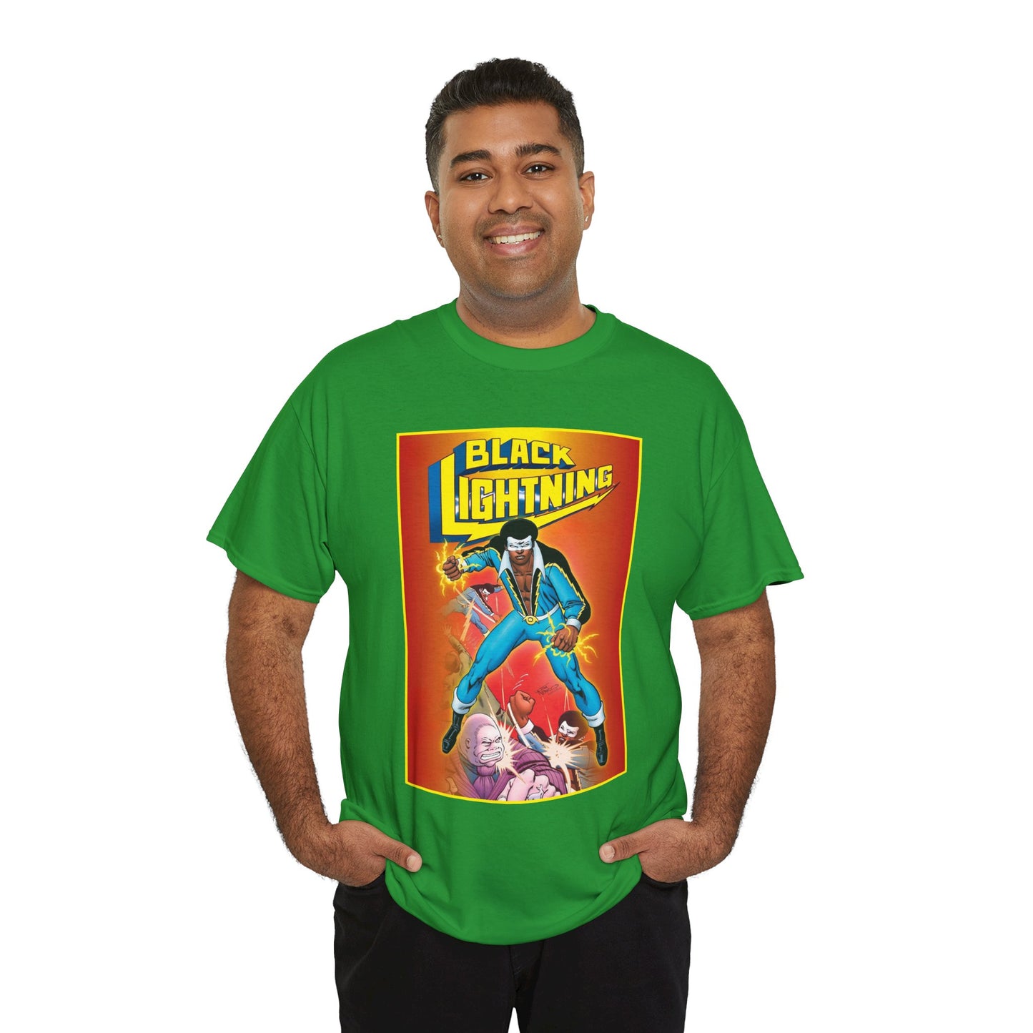 Black Lightning T-Shirt - Trevor Von Eeden Art - Jefferson Pierce - Suicide Slum, Metropolis - DC Comics