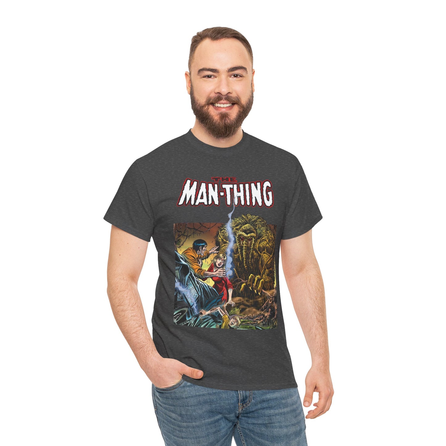 Man-Thing T-Shirt - Adventure into Fear #18 Cover Art - Marvel Comics - Whatever Knows Fear Burns At The Touch - Swamp Monster