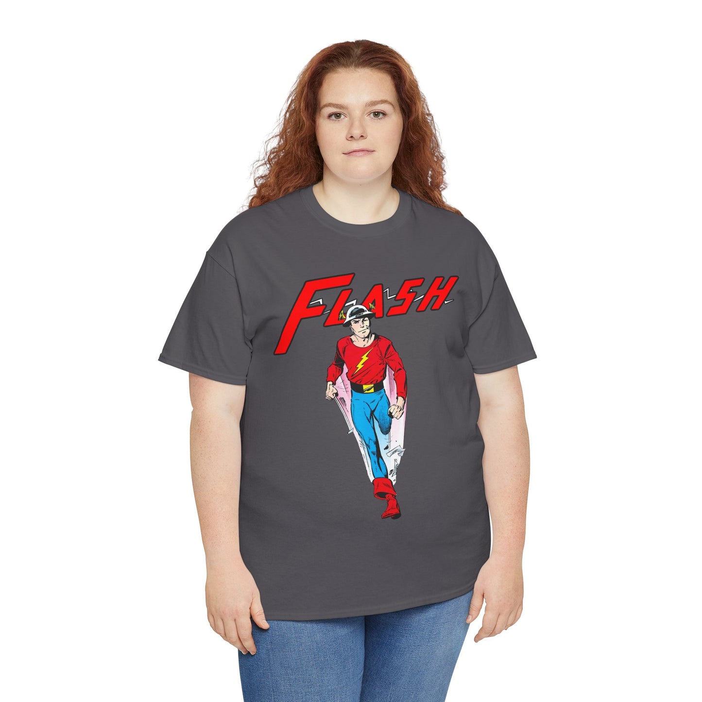 Golden Age Flash T-Shirt - John Byrne Art - Justice Society/JSA Member - Jay Garrick - Speedster