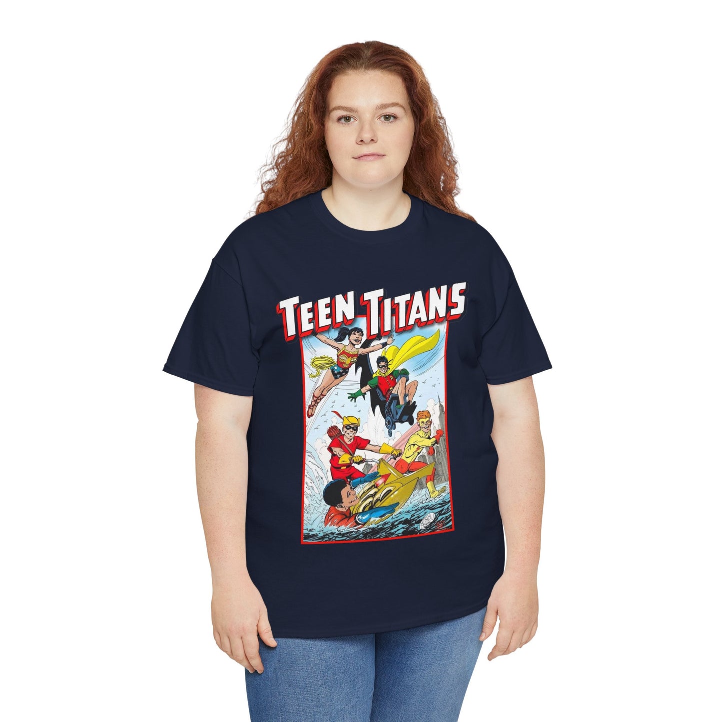 Teen Titans T-Shirt - John Byrne Art - Robin, Wonder Girl, Kid Flash, Speedy, Aqualad - DC Comics