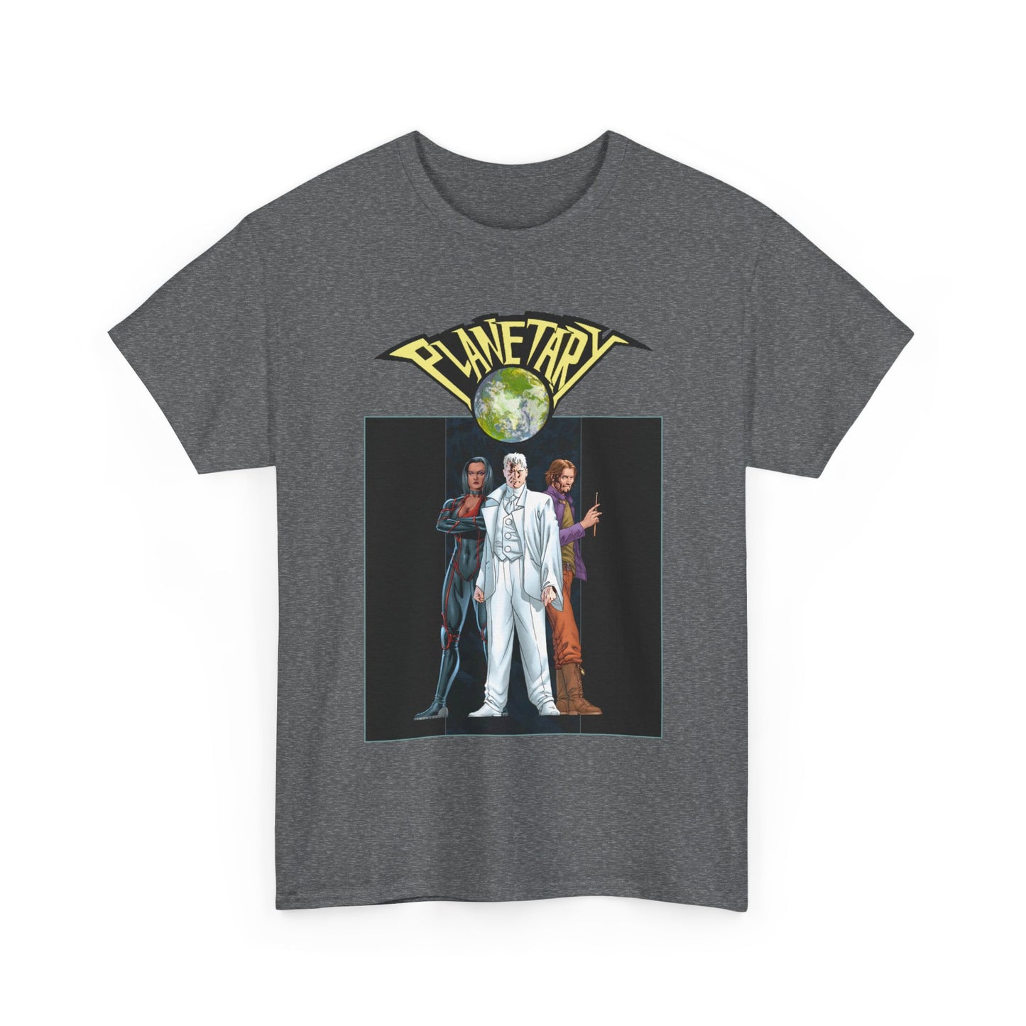 Planetary T-Shirt - - John Cassaday Art - The Drummer, Jakita Wagner & Elijah Snow - DC Comics/Wildstorm
