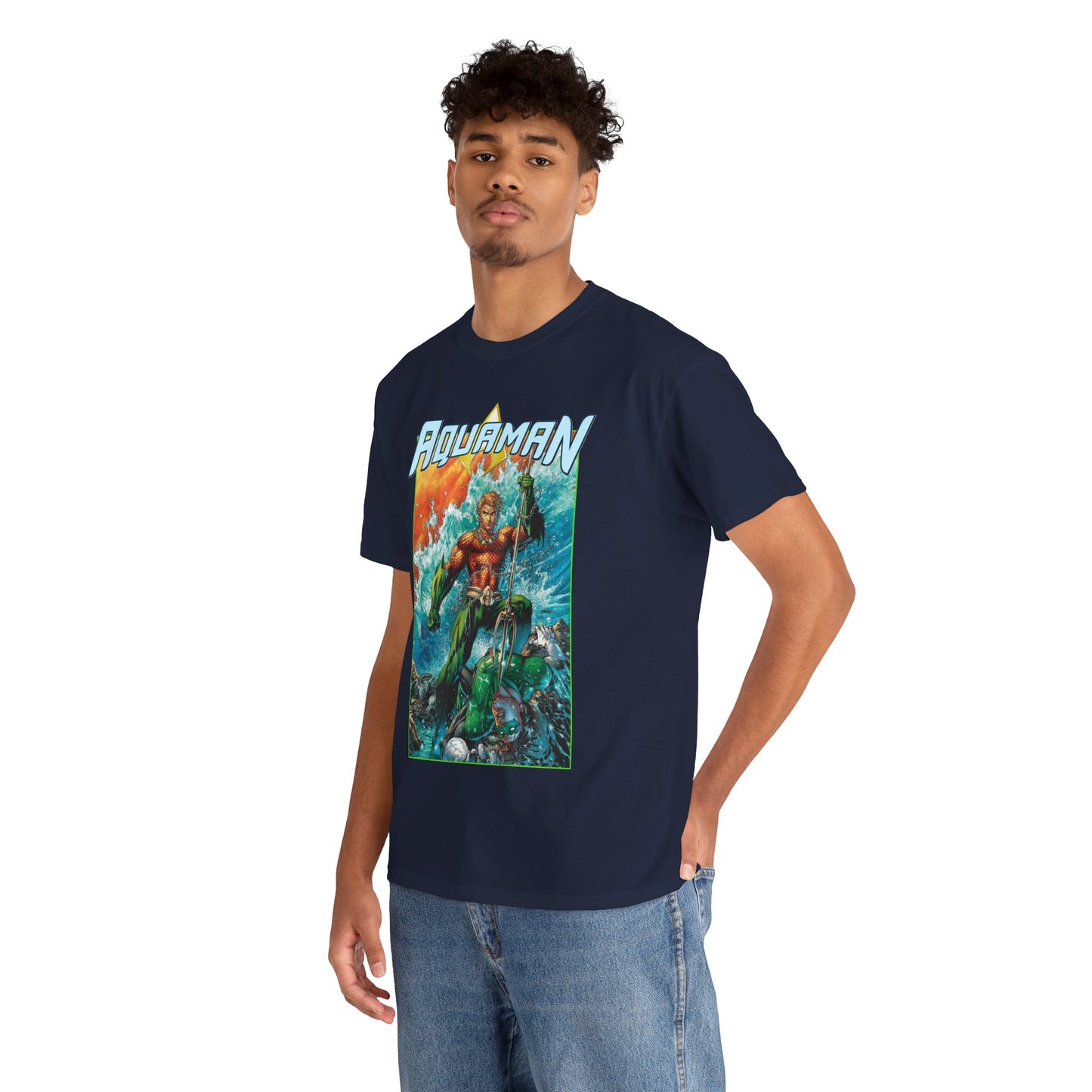 Aquaman T-Shirt - Jim Lee Art - DC New 52 - Arthur Curry, King of Atlantis - DC Comics