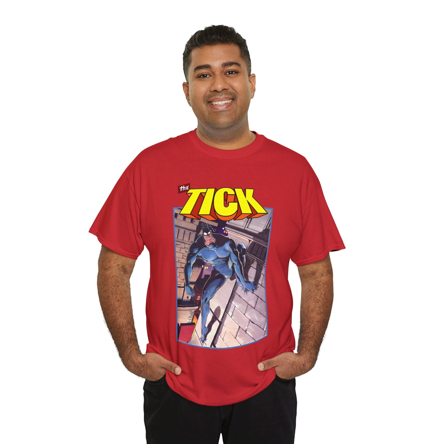 The Tick T-Shirt - Ben Edlund Creation - Popular 1980s Superhero