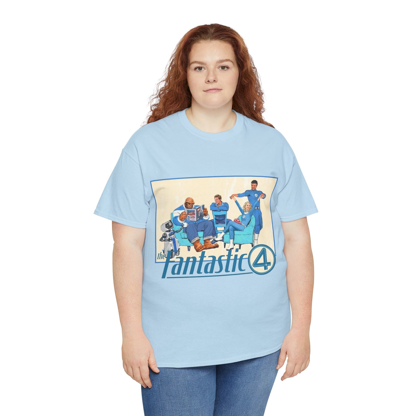Fantastic Four T-Shirt - 2025 MCU Movie - Reed Richards, Invisible Woman, Thing, Human Torch - Marvel Comics Characters